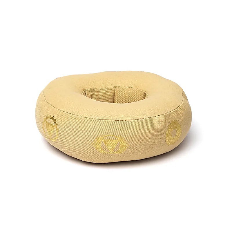 Poduszka do śpiewania miski 7 czakr beżowa M - 17x6 cm