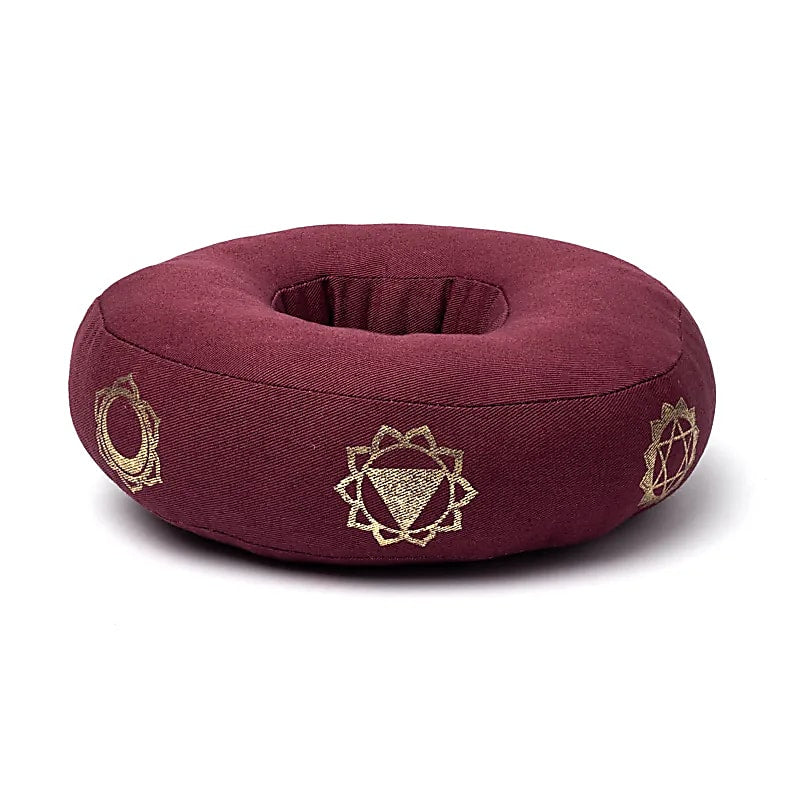Cushion Babhla Amhránaíochta 7 Chakras Aubergine L - 21x7.5 Cm
