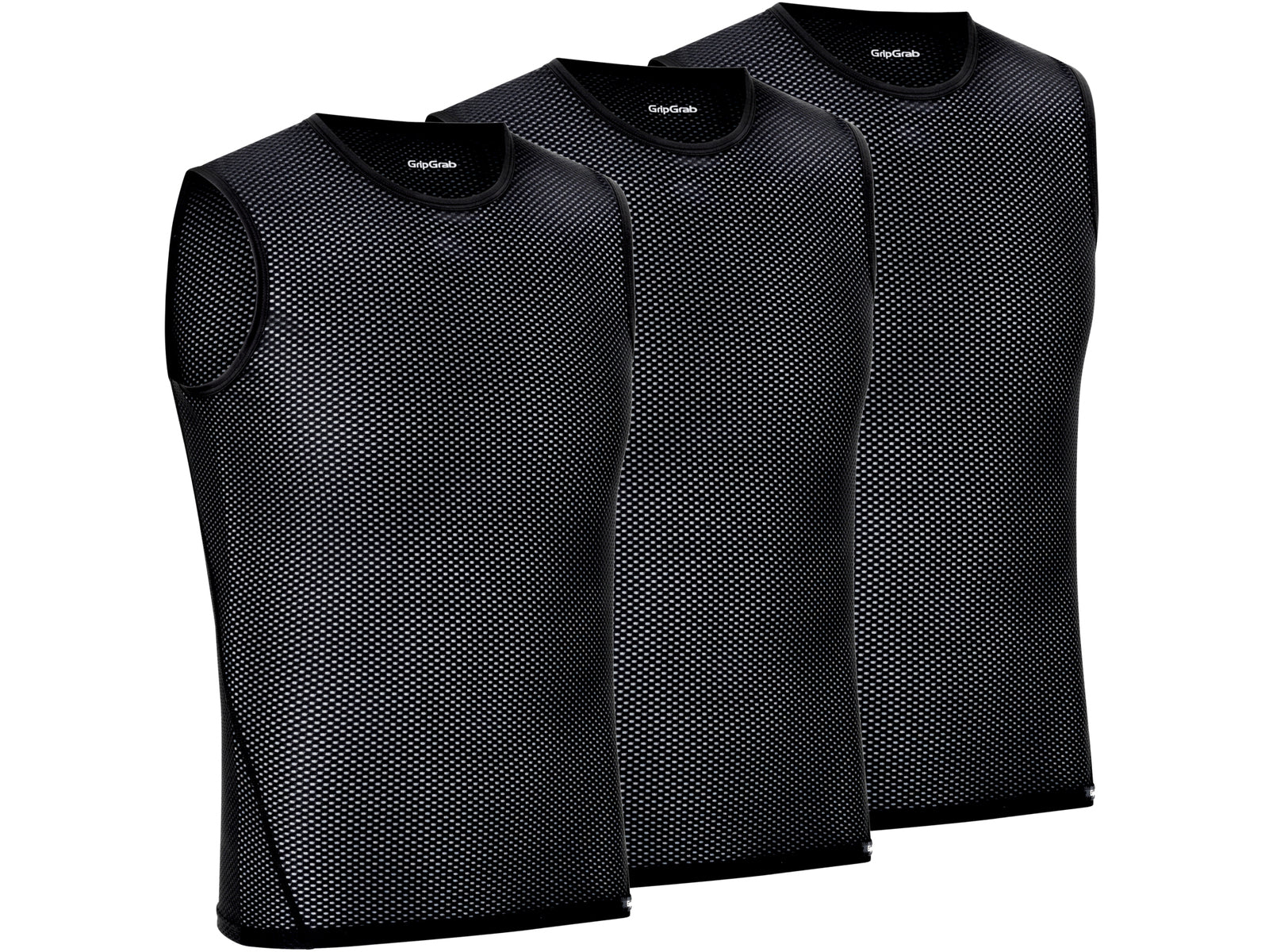 Gripgrab Ultralight Mesh Sleeveless Base Layer 3-pack Black - L