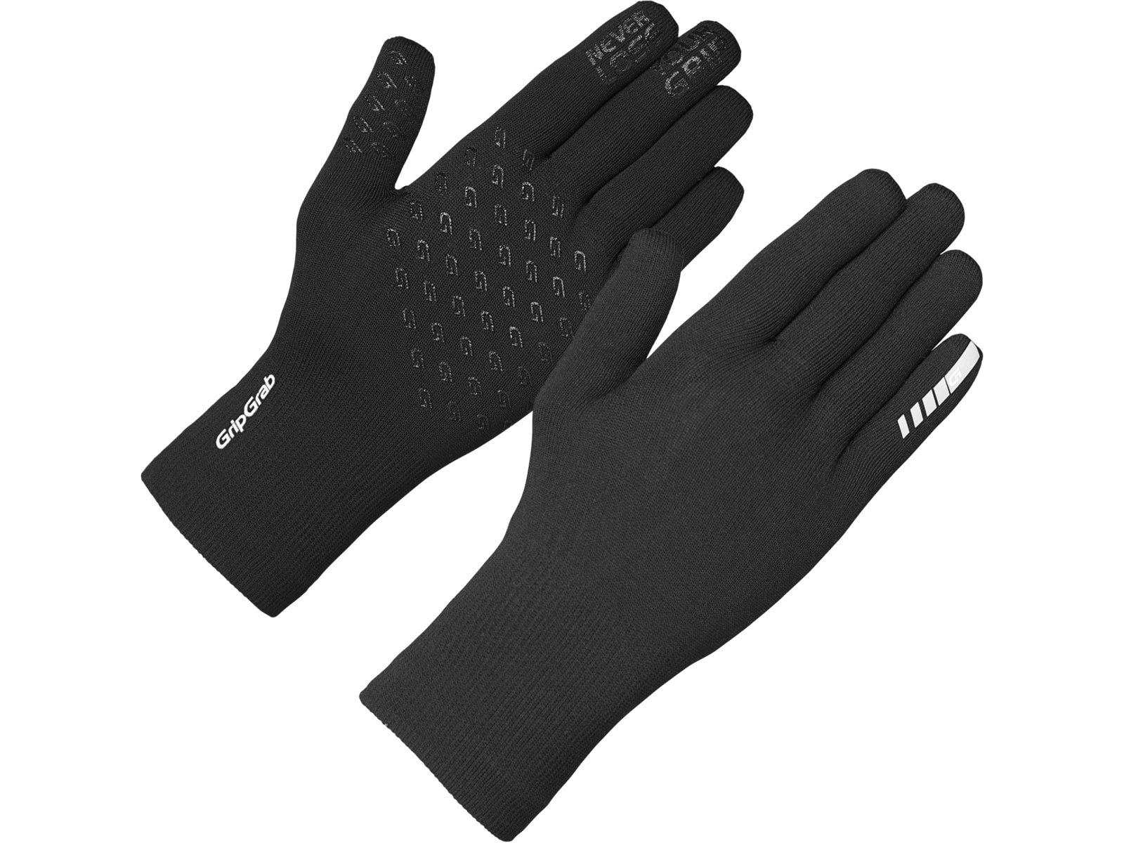 Gripgrab Waterproof Knitted Winter Gloves Black - M/L