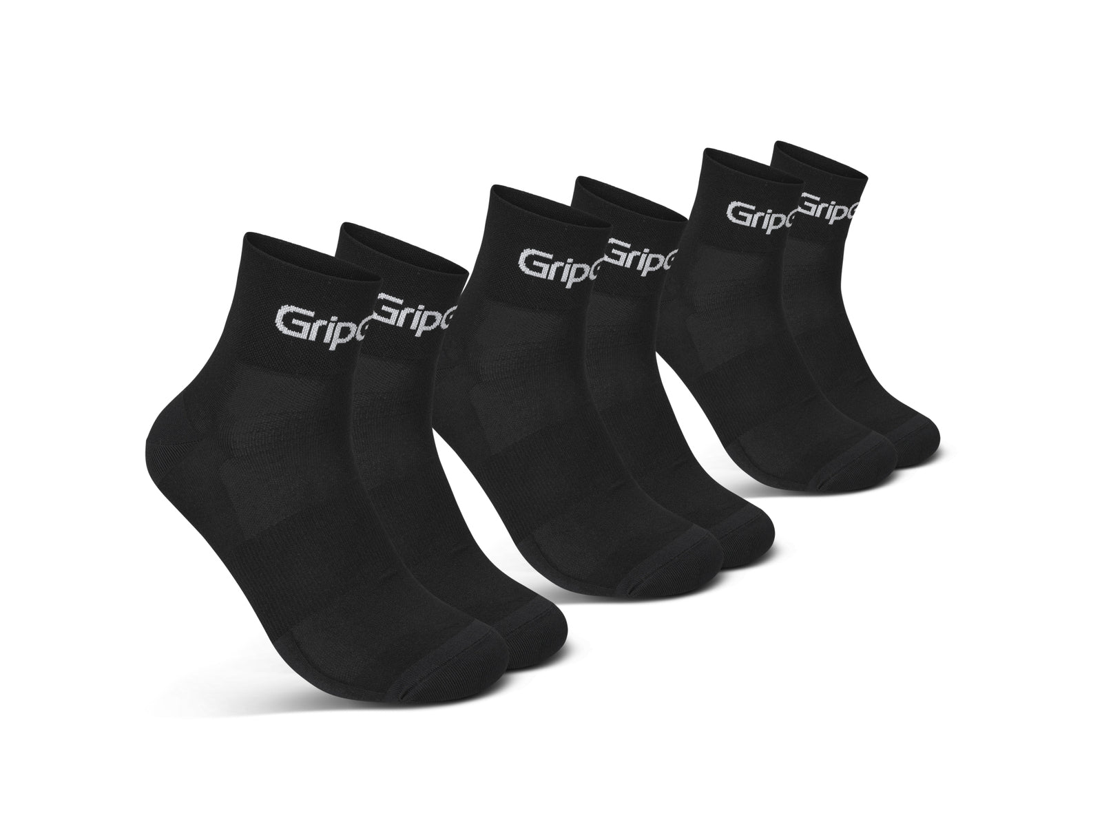 Gripgrab Ride Low Cut Socks 3-pack Black - L - (44-47)