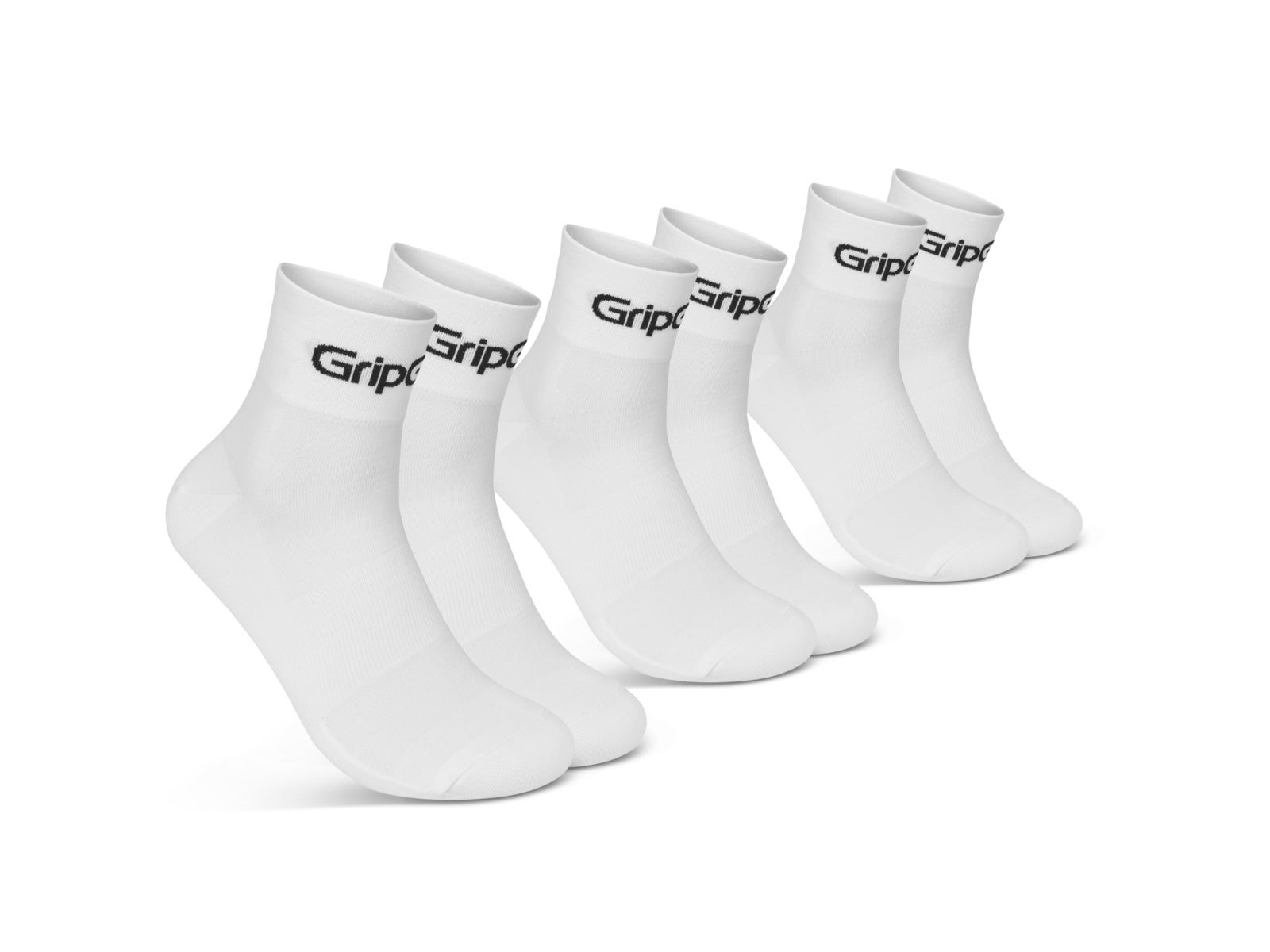 Gripgrab Ride Low Cut Socks 3-pack White - L - (44-47)