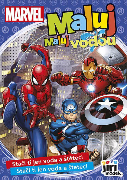 Libro Para Colorear A5 Pintar Con Agua Marvel
