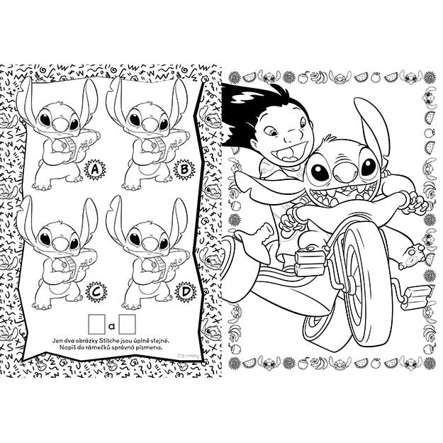 A4-kleurboek met Lilo & Stitch-stickers