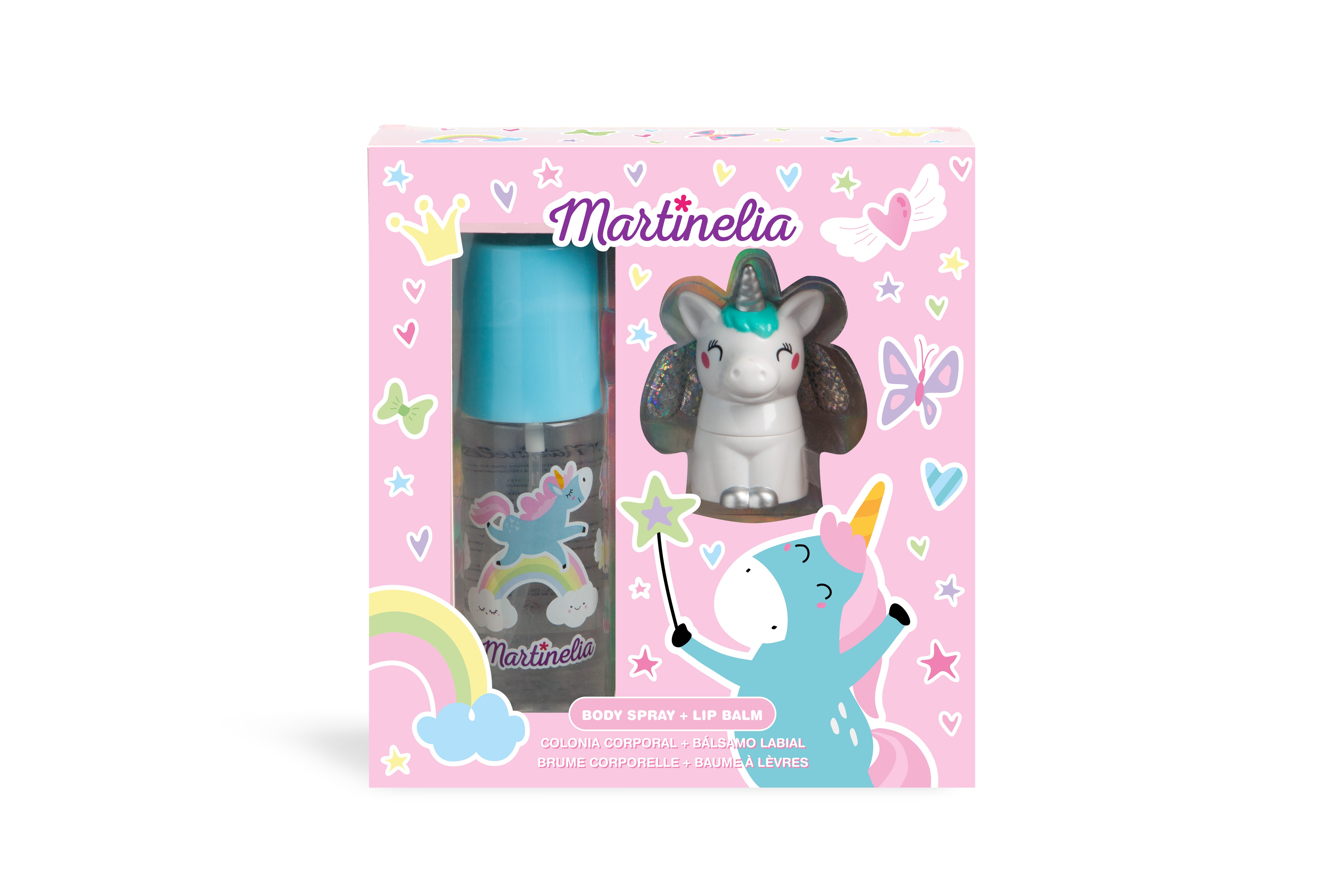 Spray corporal e protetor labial Martinelia