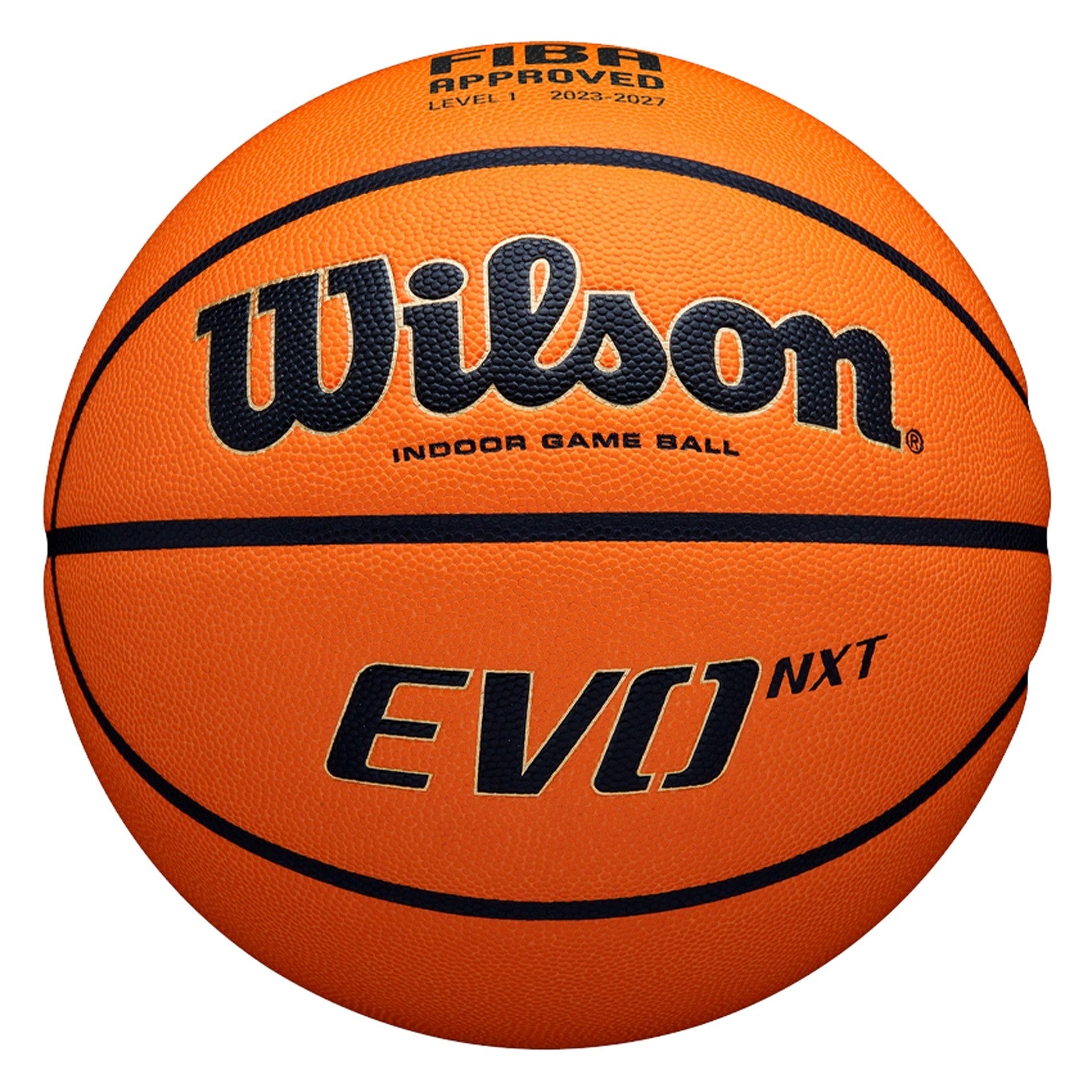 Wilson Evo Nxt Fiba Cluiche Basket Ball Oráiste