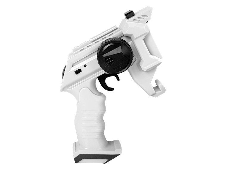 Gun Launcher Car 2 In 1 Remotely Operated Foam Discs White