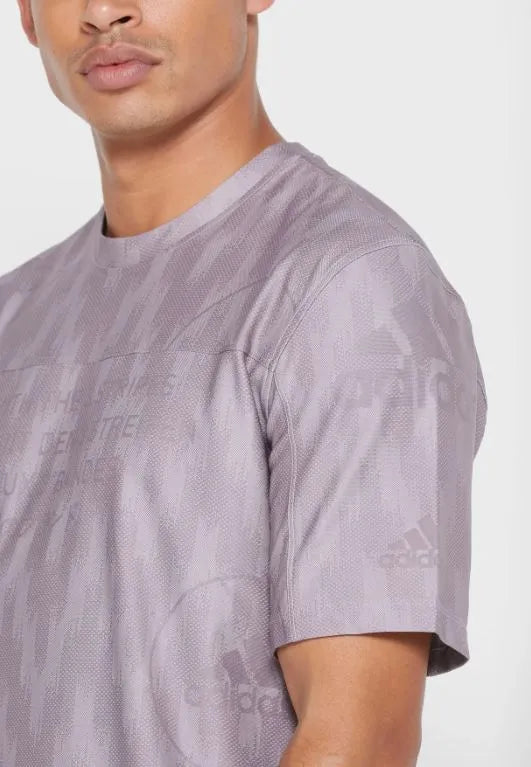 T-shirt da uomo Adidas Men City Knit Viola