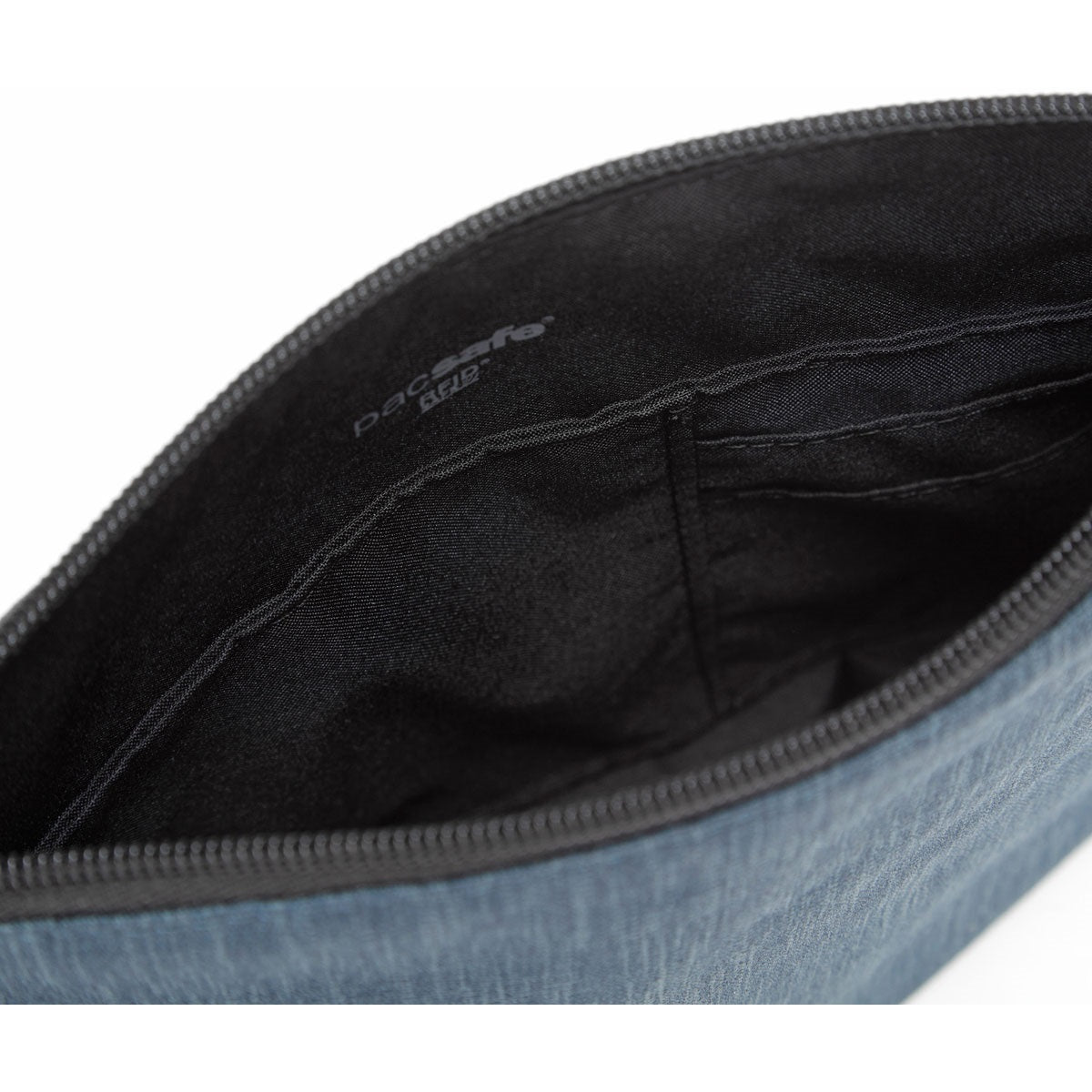Husă mică de călătorie Pacsafe Rfidsafe Denim închis