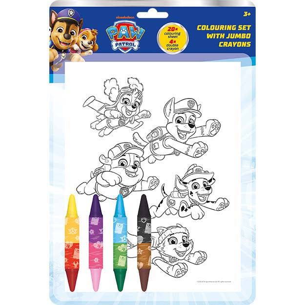 Omalovánka s oboustrannými pastelkami Paw Patrol