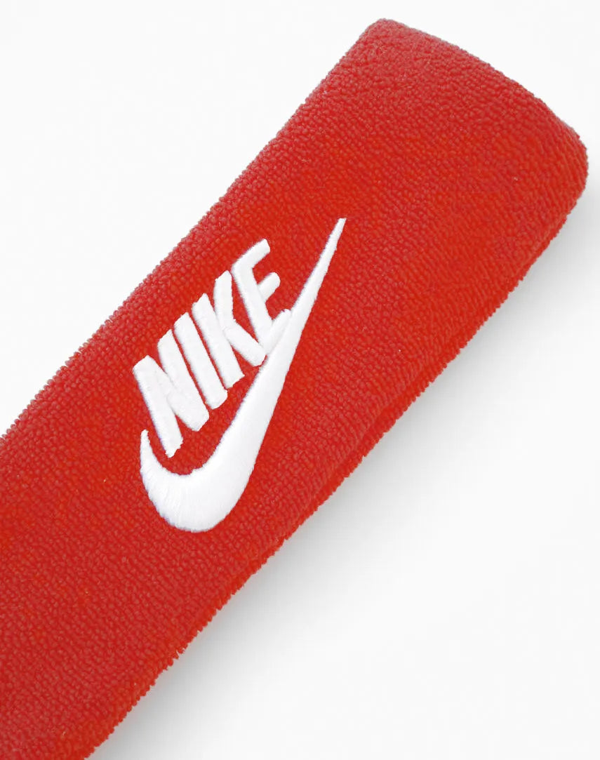 Nike clasaiceach headband leathan ollscoil terry dearg dearg