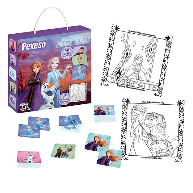 Memory Game In Crab. With Frozen Coloring Book