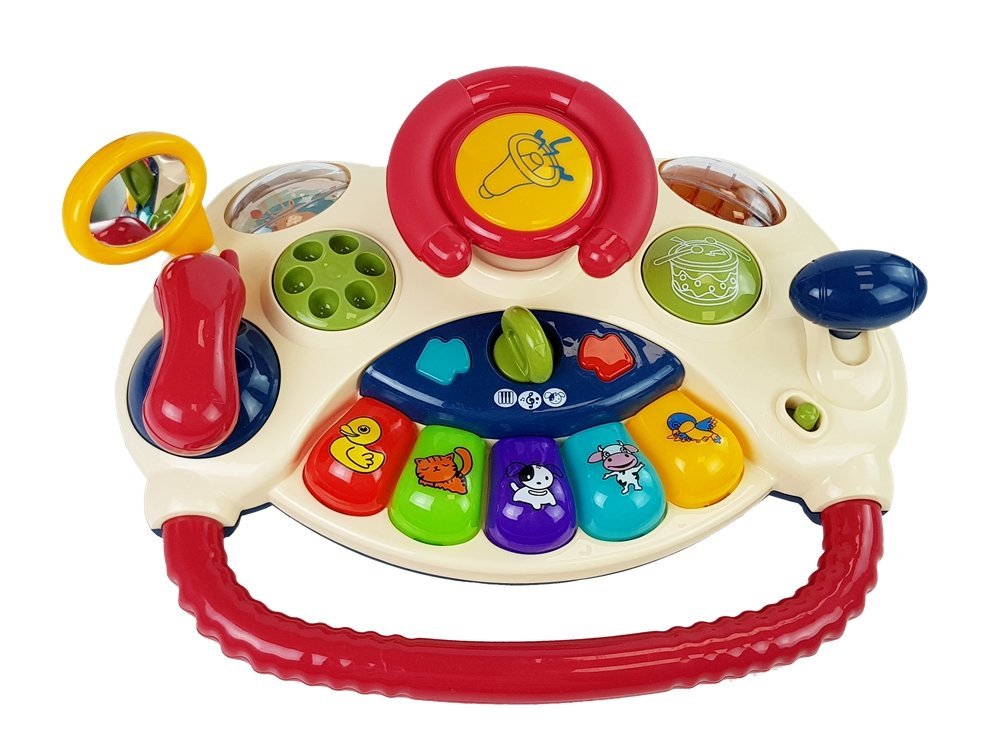 3-in-1 Interactive Baby Stroller Baby Steering Wheel Sound Melodies Animals