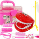 Small Dentist Medical Kit Accessories In A Pink Case