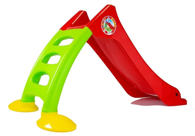 Garden Slide For Children 3-step Ladder Red 130 Cm 424