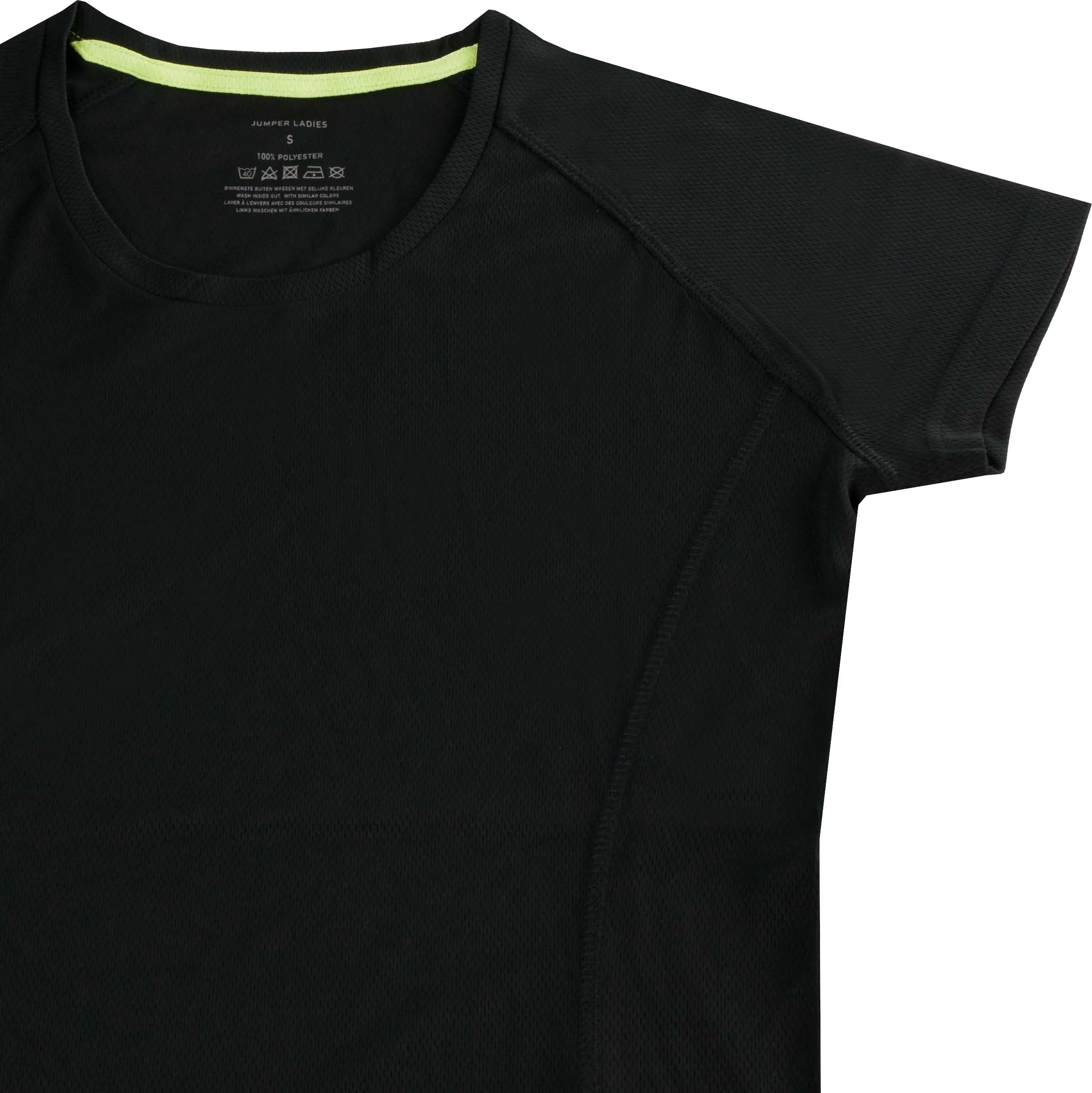 Sport-T-Shirt Pullover Damen Schwarz
