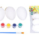 Eier färben 5x8cm 3 Stück + Farben + Pinsel
