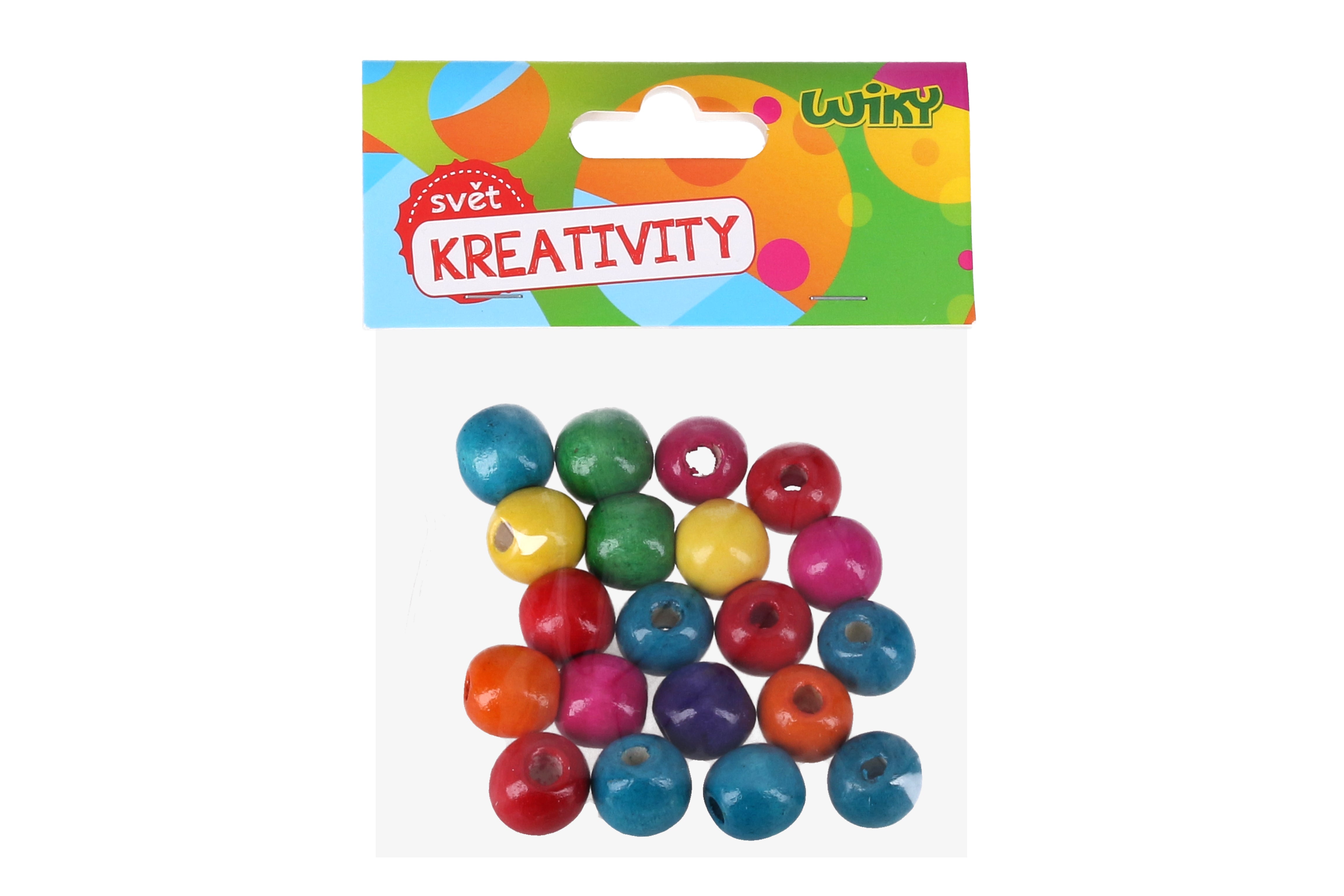 Wooden Colored Beads 20 Pcs