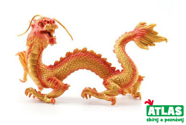 G - Figura kínai sárkány arany 15,5 cm