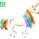 E - Beeldje Eenhoorn met regenboogmanen 13 cm