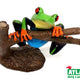 A - Frøfigur Rødøjet tudse 8 Cm