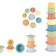 Cups Stacking Tower 33.3 Cm Flower 8 Pcs