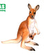 A - Figurine Kangaroo With Baby 9 Cm