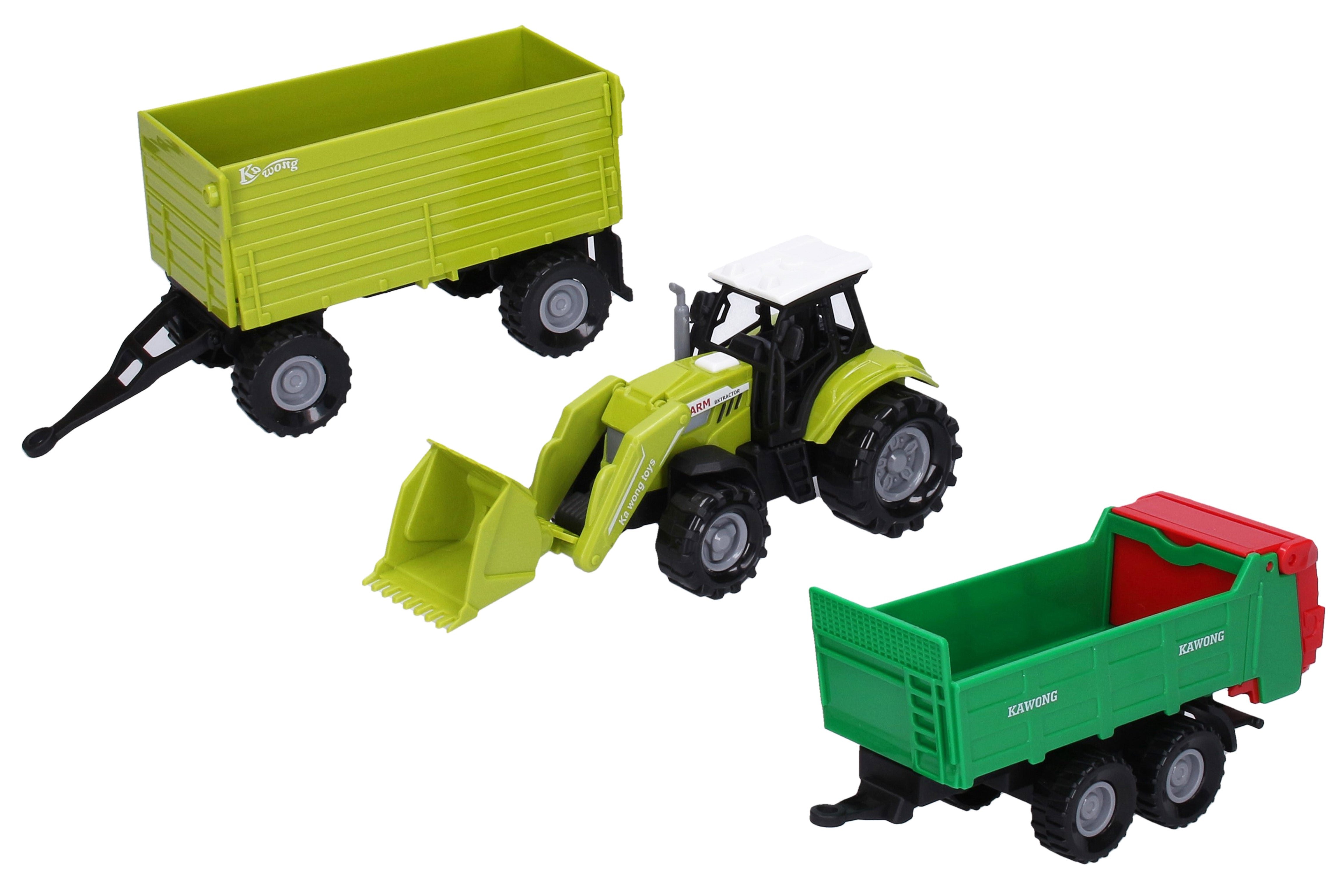 Flywheel Tractor With Effects Set With Trailer 15 Cm