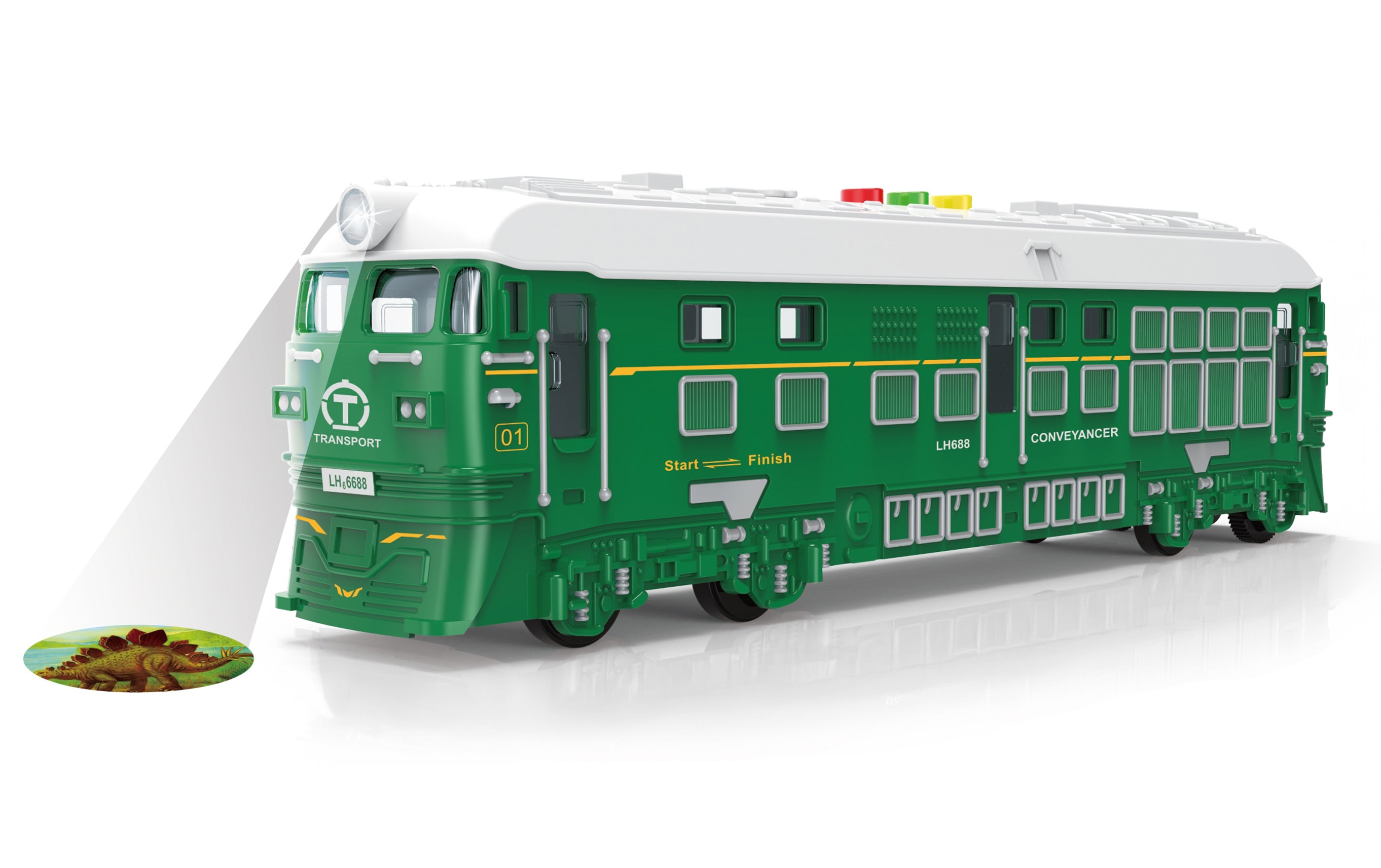 Flywheel Train With Effects And Projection Green 33 Cm
