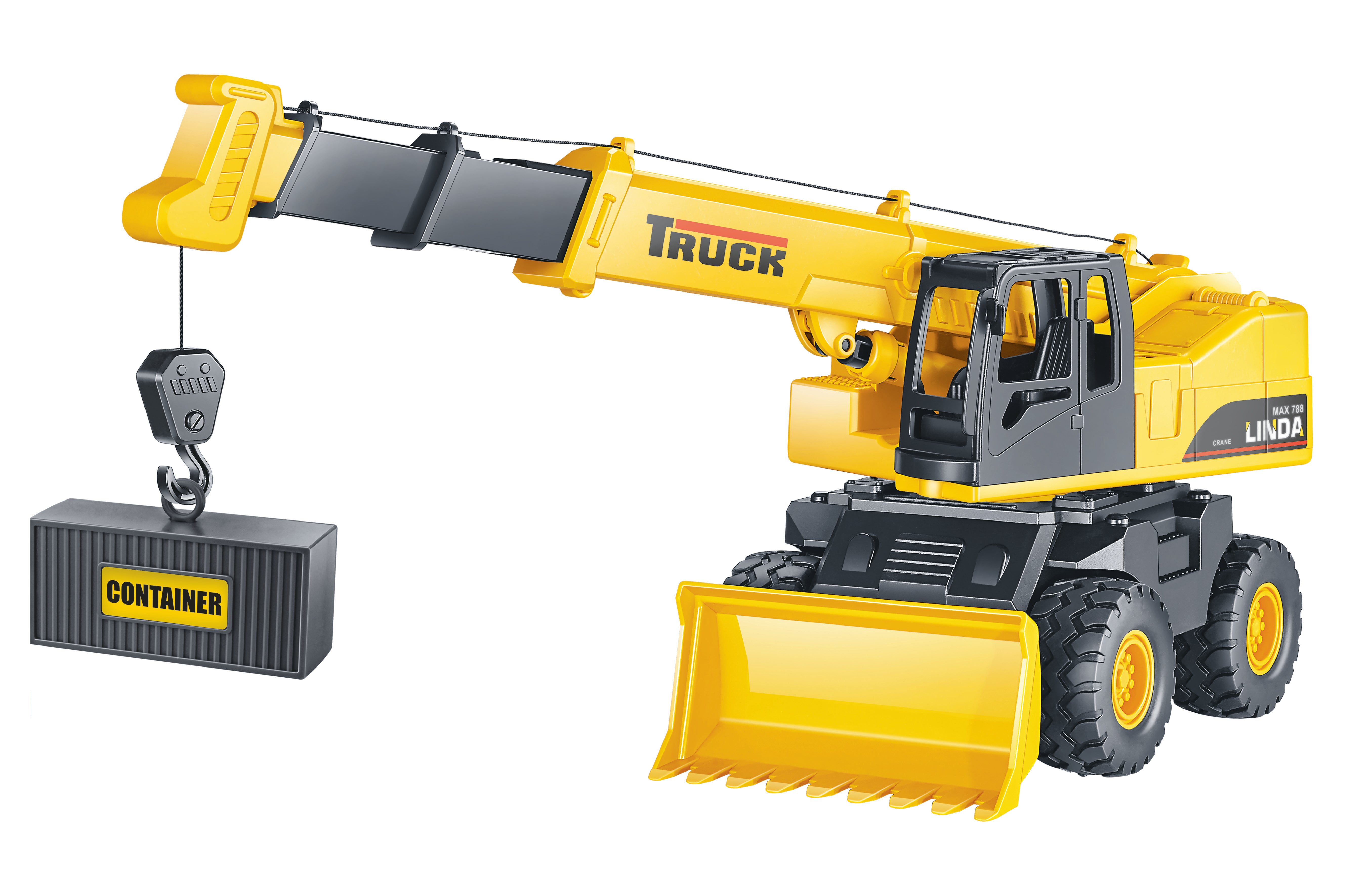 Crane With Flywheel Effects Set Container 31 Cm