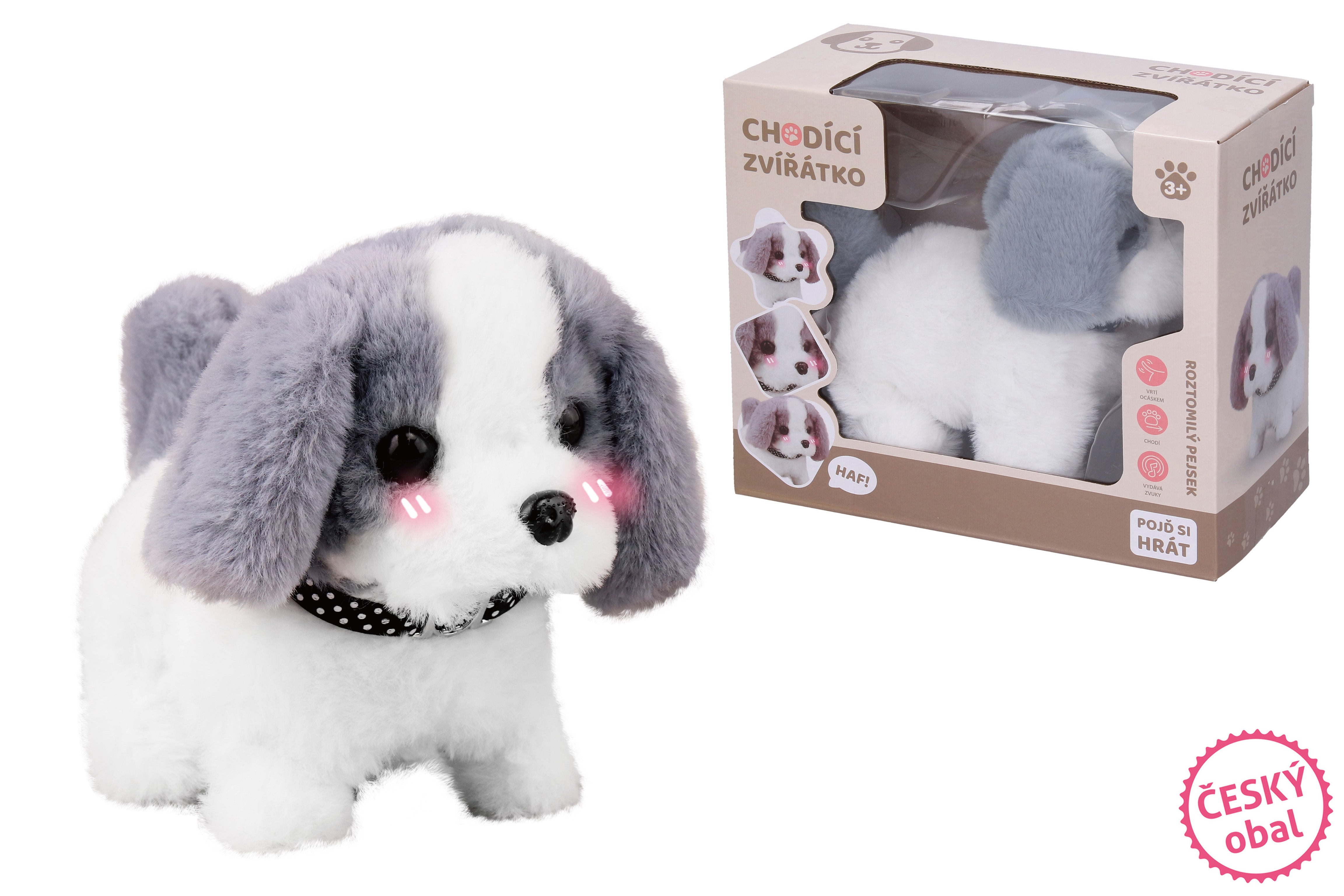 Chien qui marche 18 cm - Emballage tchèque