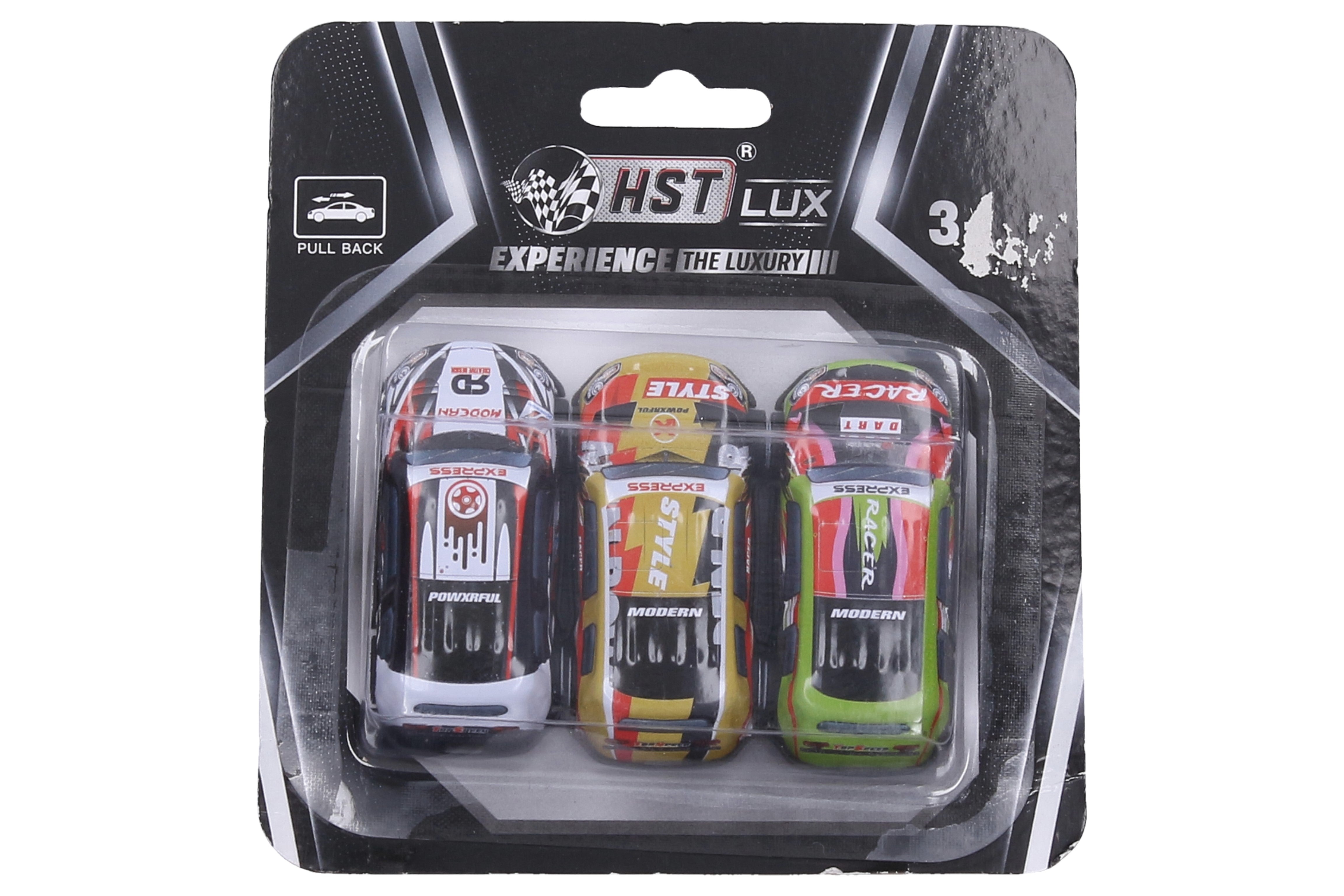 Metall-Rückziehauto 6,8 cm, 3er-Set