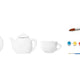 Ensemble créatif de plats peints