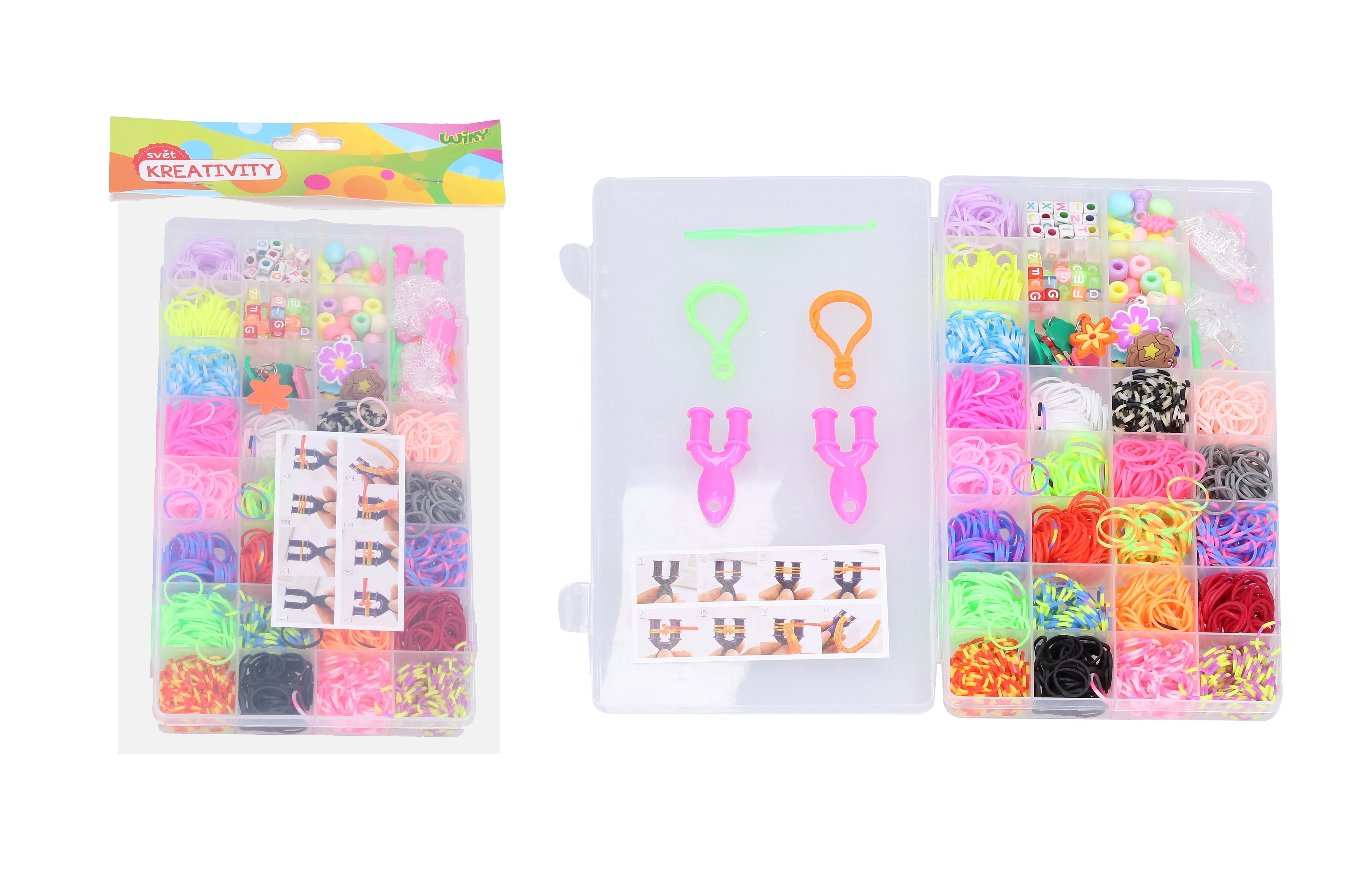 Magic Braiding Elastici + Perline Mix Grande 950 Pz