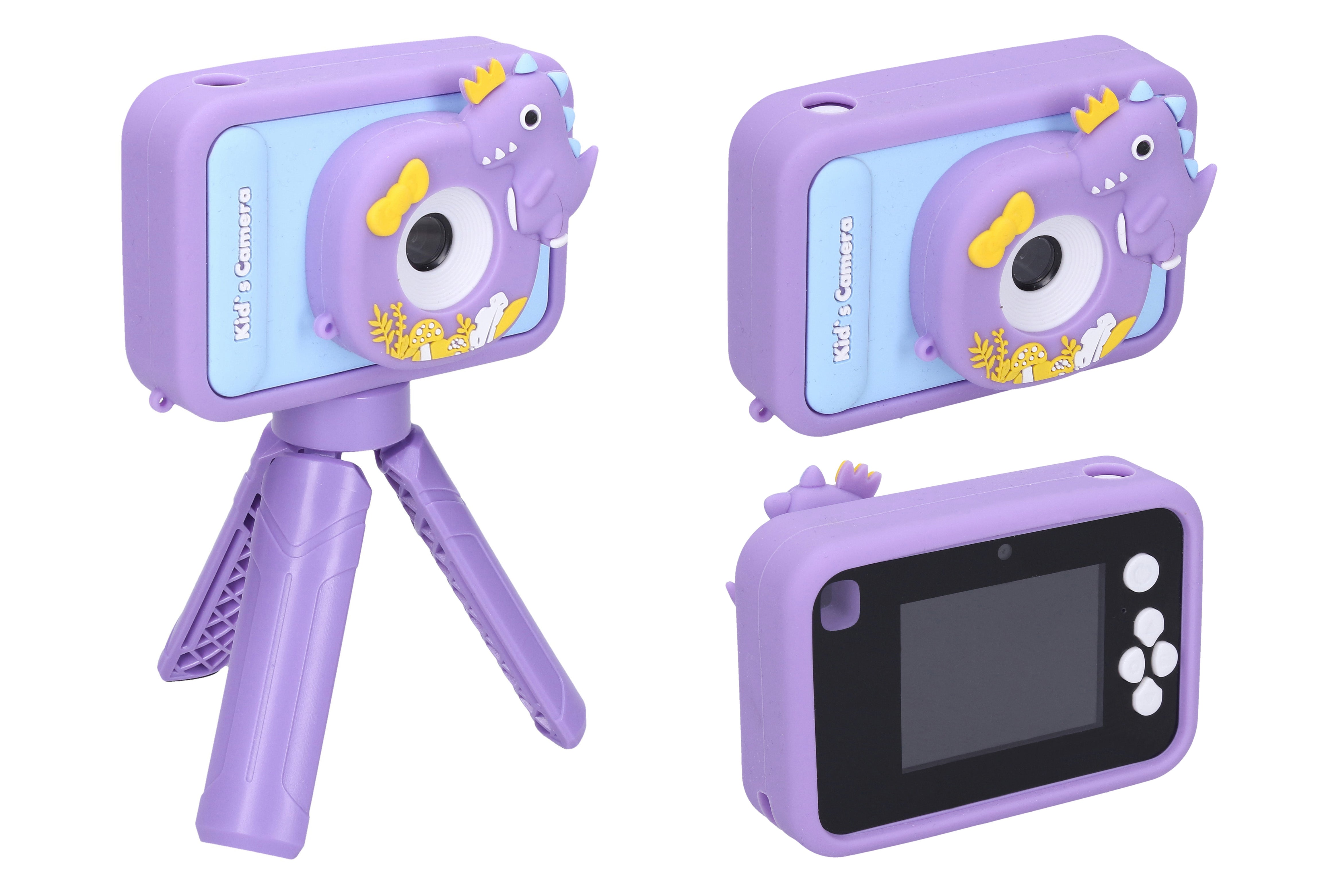 Custodia in silicone per fotocamera digitale per bambini Dino Treppiede - Foto 48mpx Video Full HD