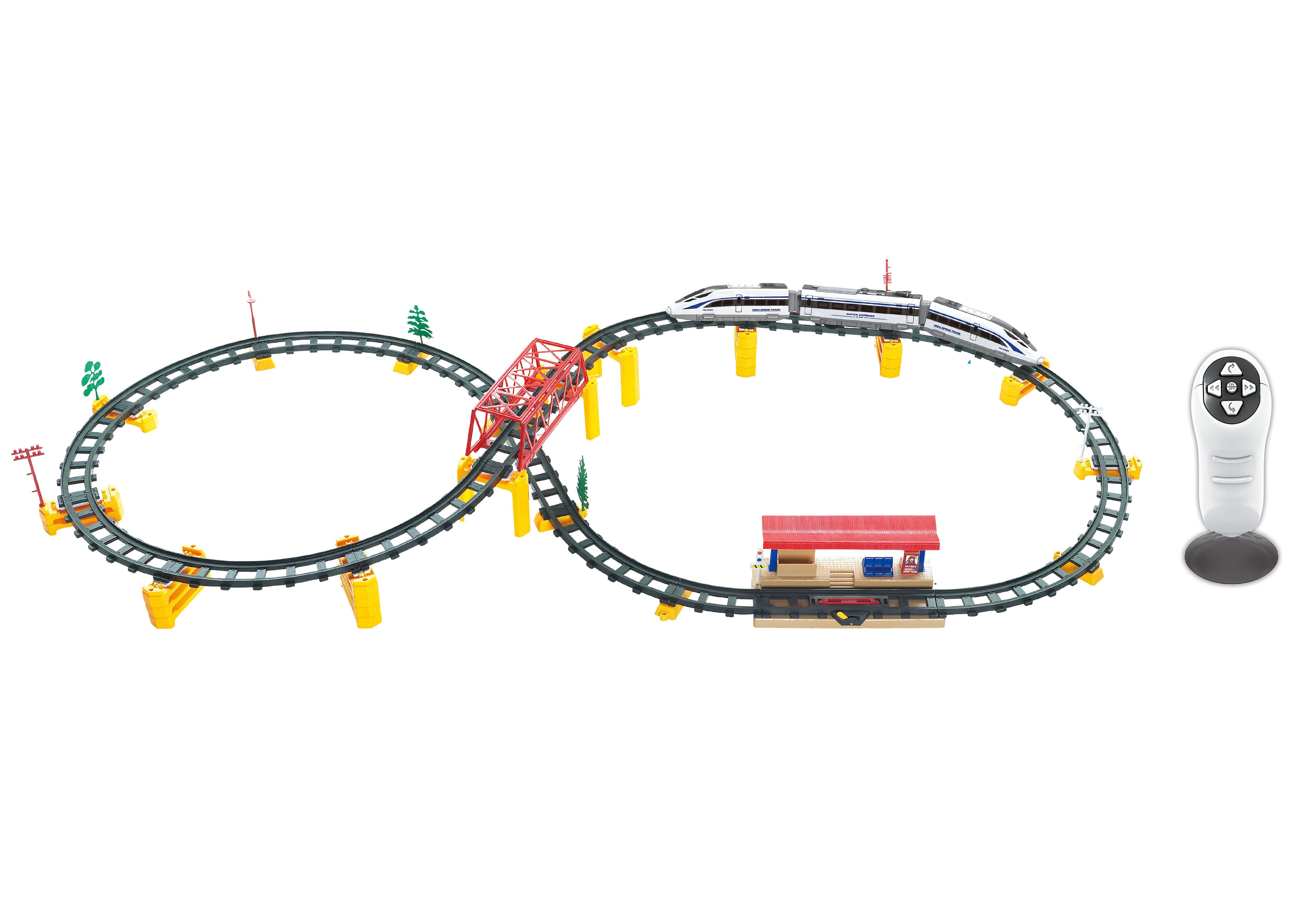 Tren Telecomanda Rc Cu Set Sine 146x64 Cm