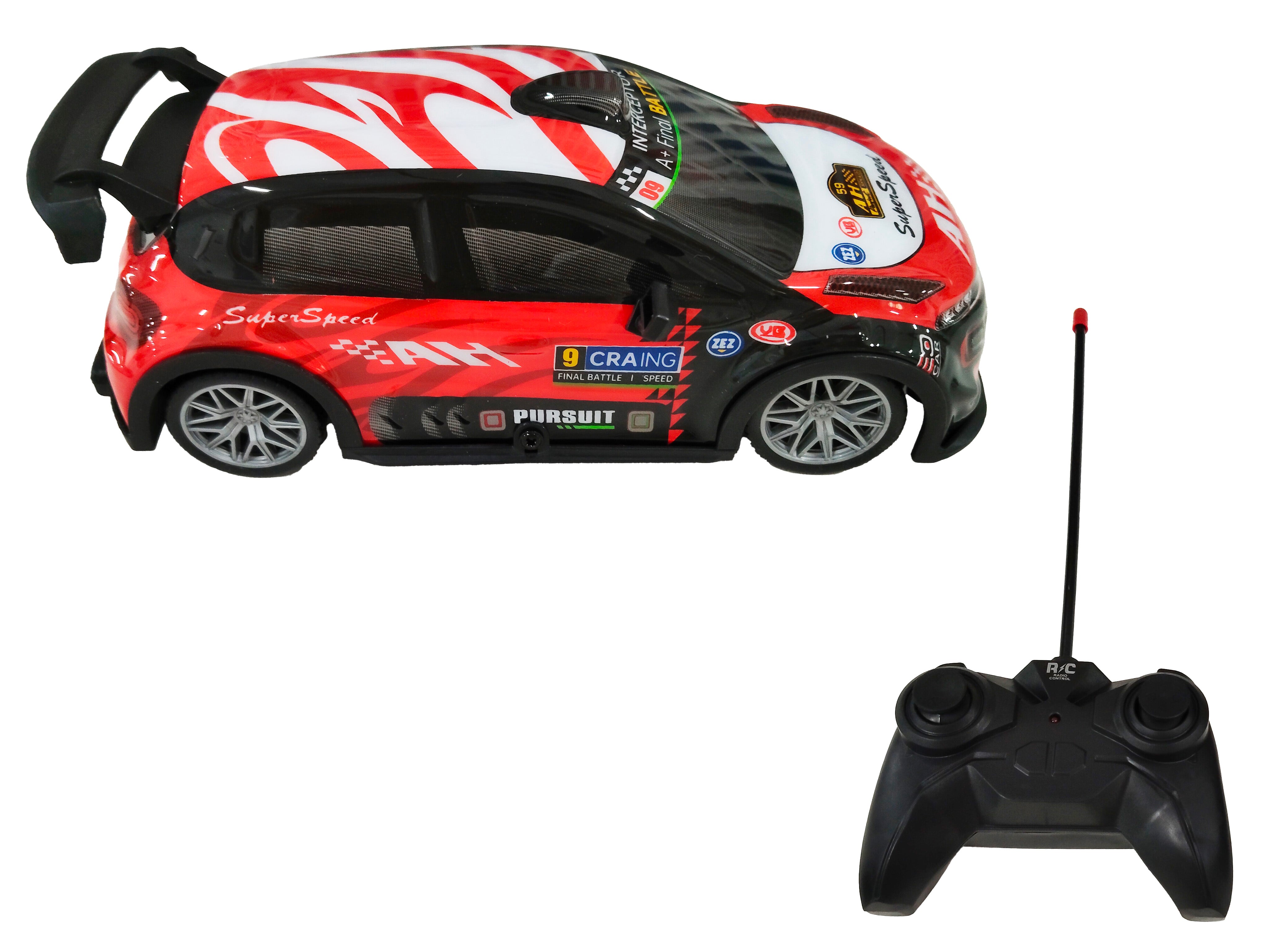 Ah Light-up Rc Remote Control Car 18.5 Cm