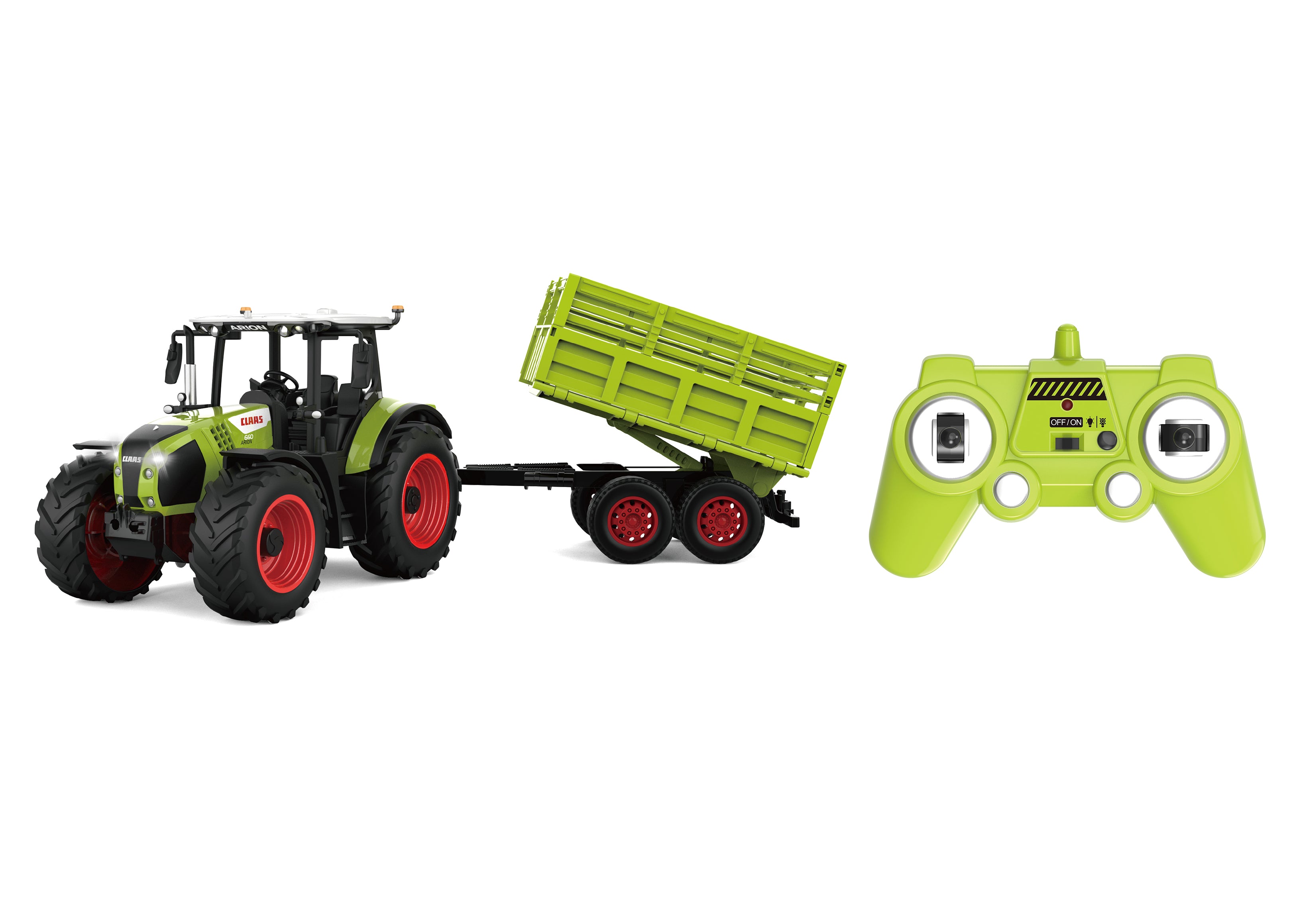 Tractor Claas Rc Con Remolque Mando A Distancia 43,6 Cm