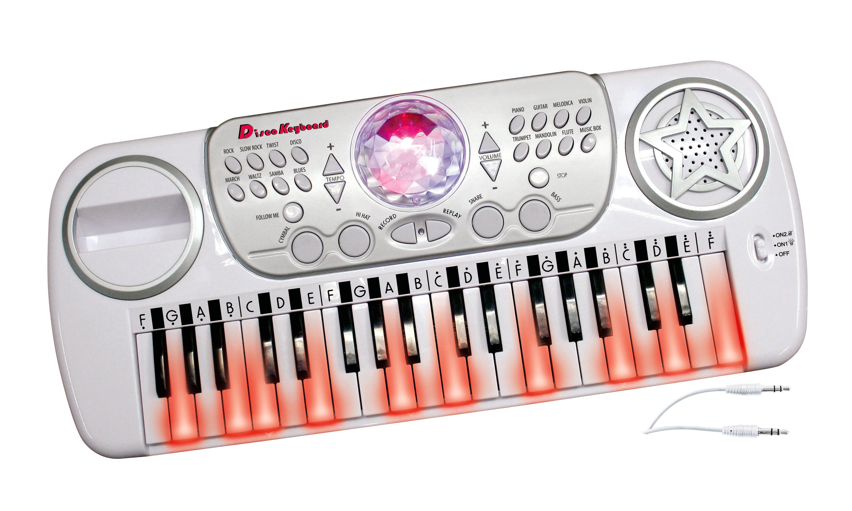 Discokugel-Tastatur mit Lernfunktion 50x21 cm