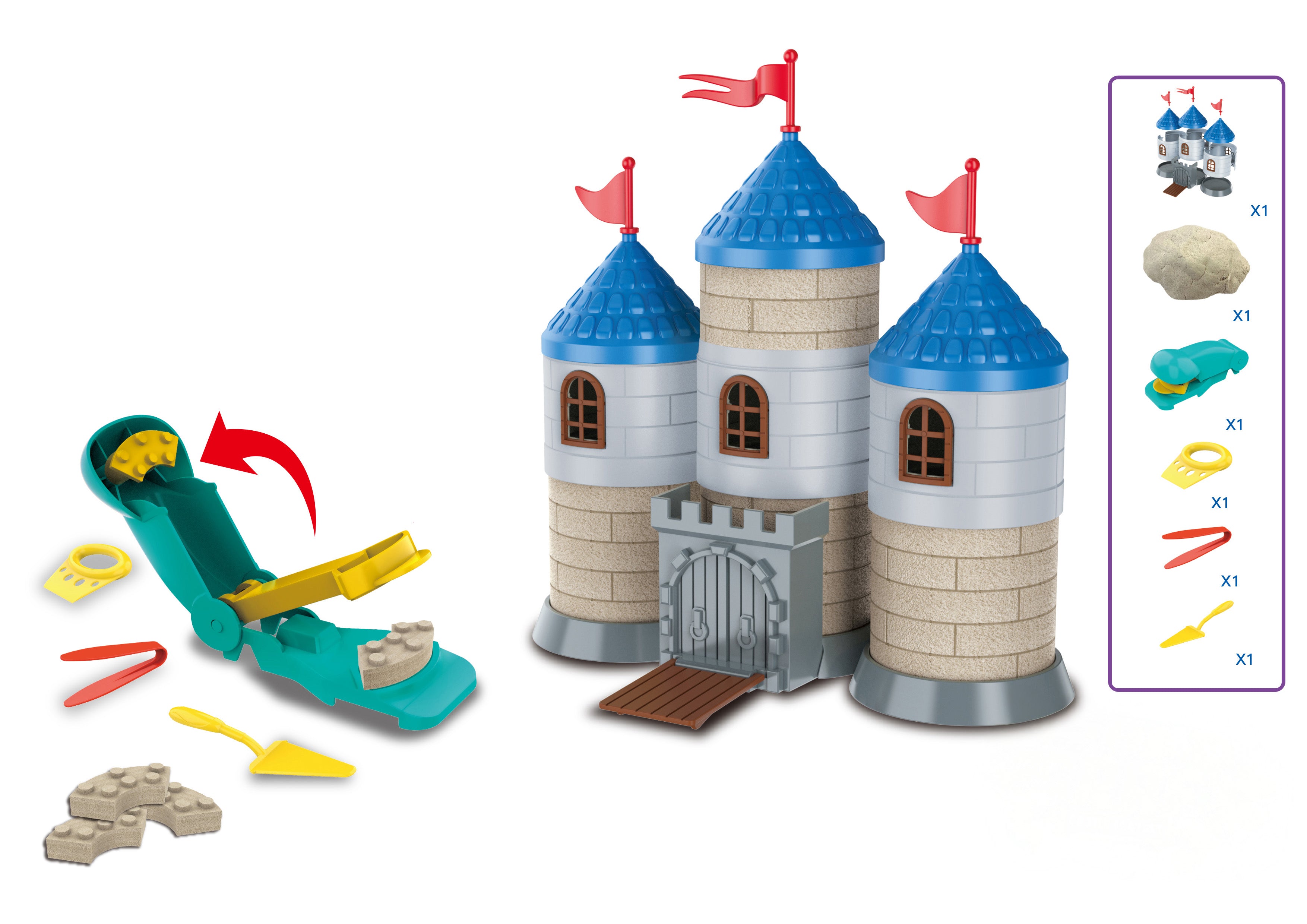 Kinetic Sand Bauset Castle 750g - Tschechische Verpackung