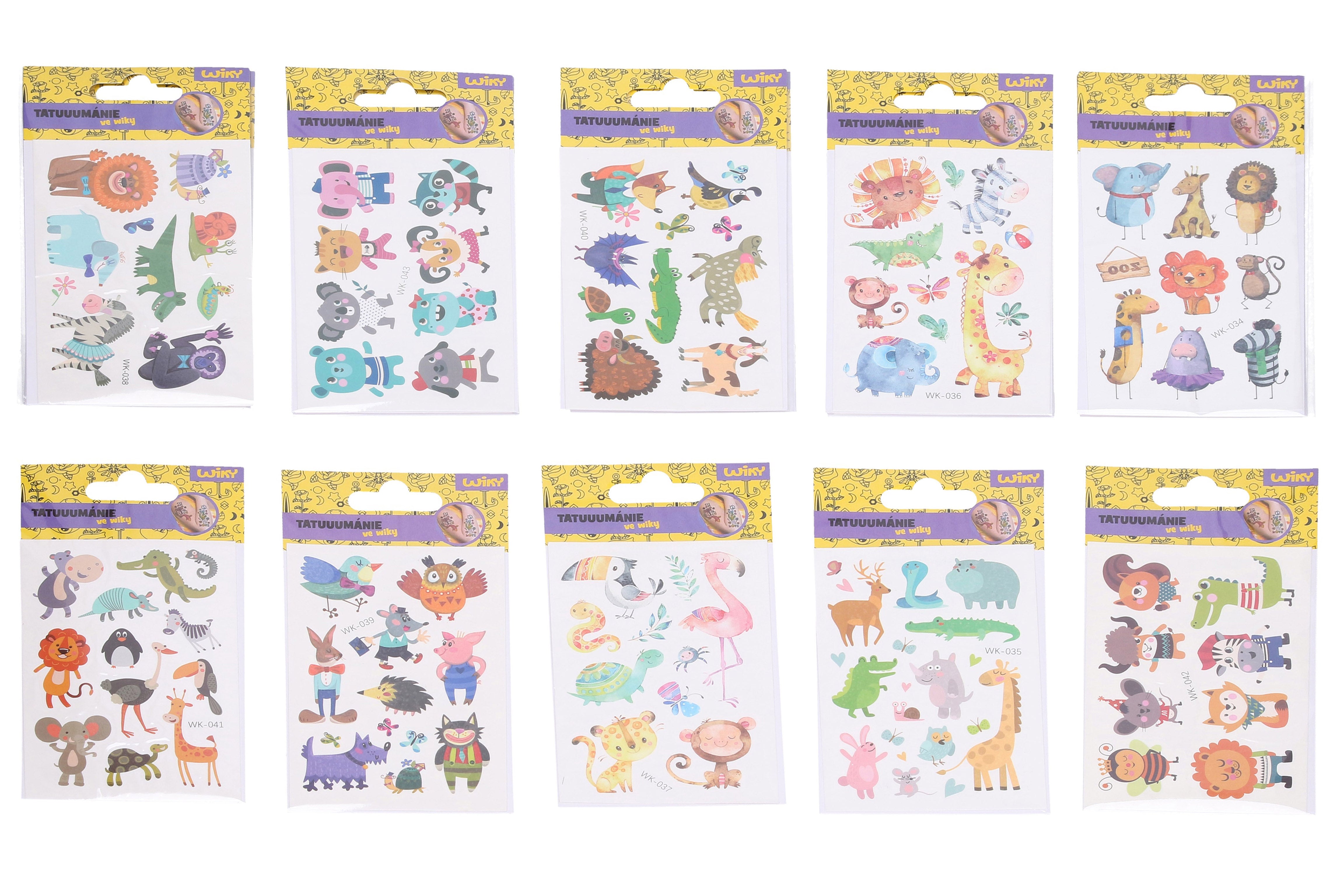 Decalques de tatuagem 7,5x11 cm - Animais
