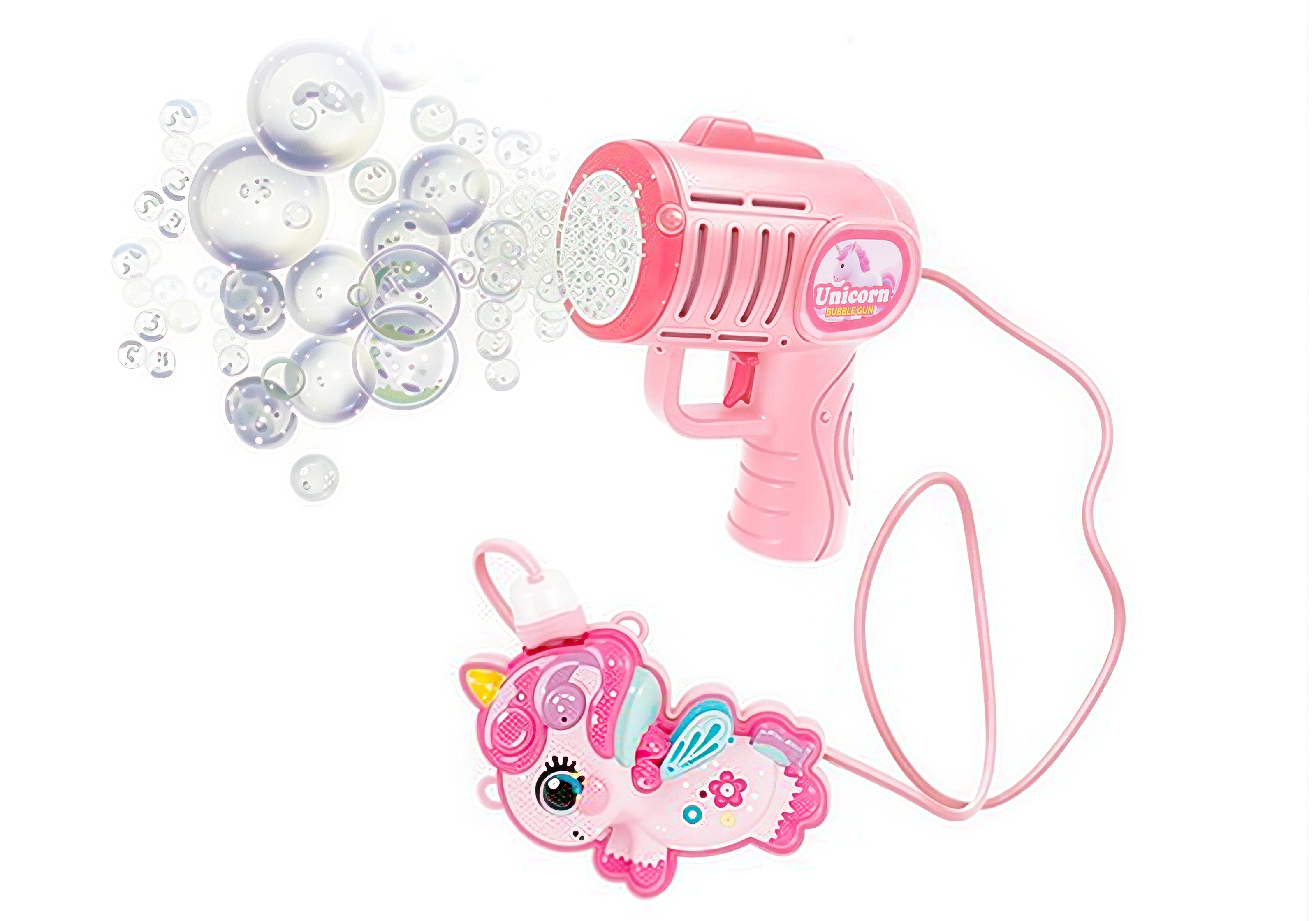 Seifenblasenpistole mit externem Tank Einhorn 280 ml 15 cm