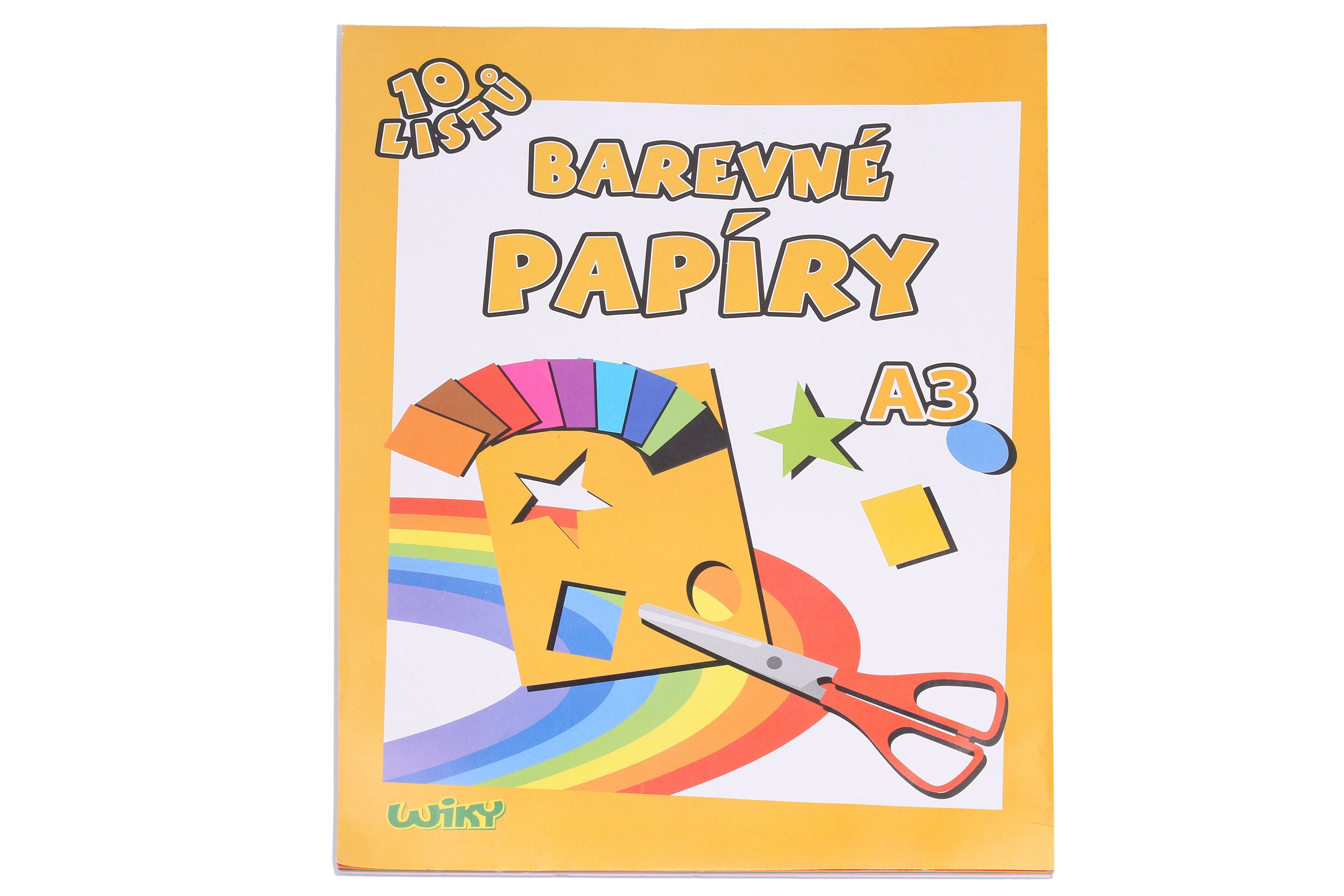Papéis Coloridos A3 10 Folhas 180g