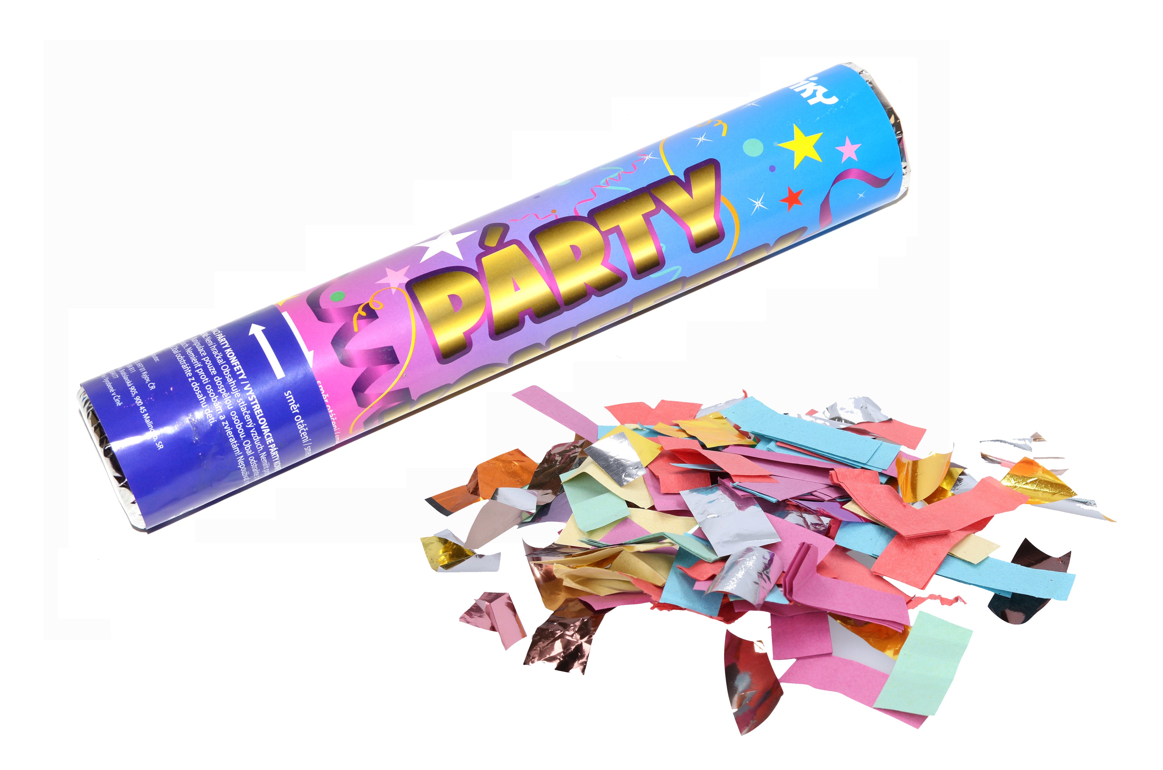 Lançador de confete para festa 30 cm
