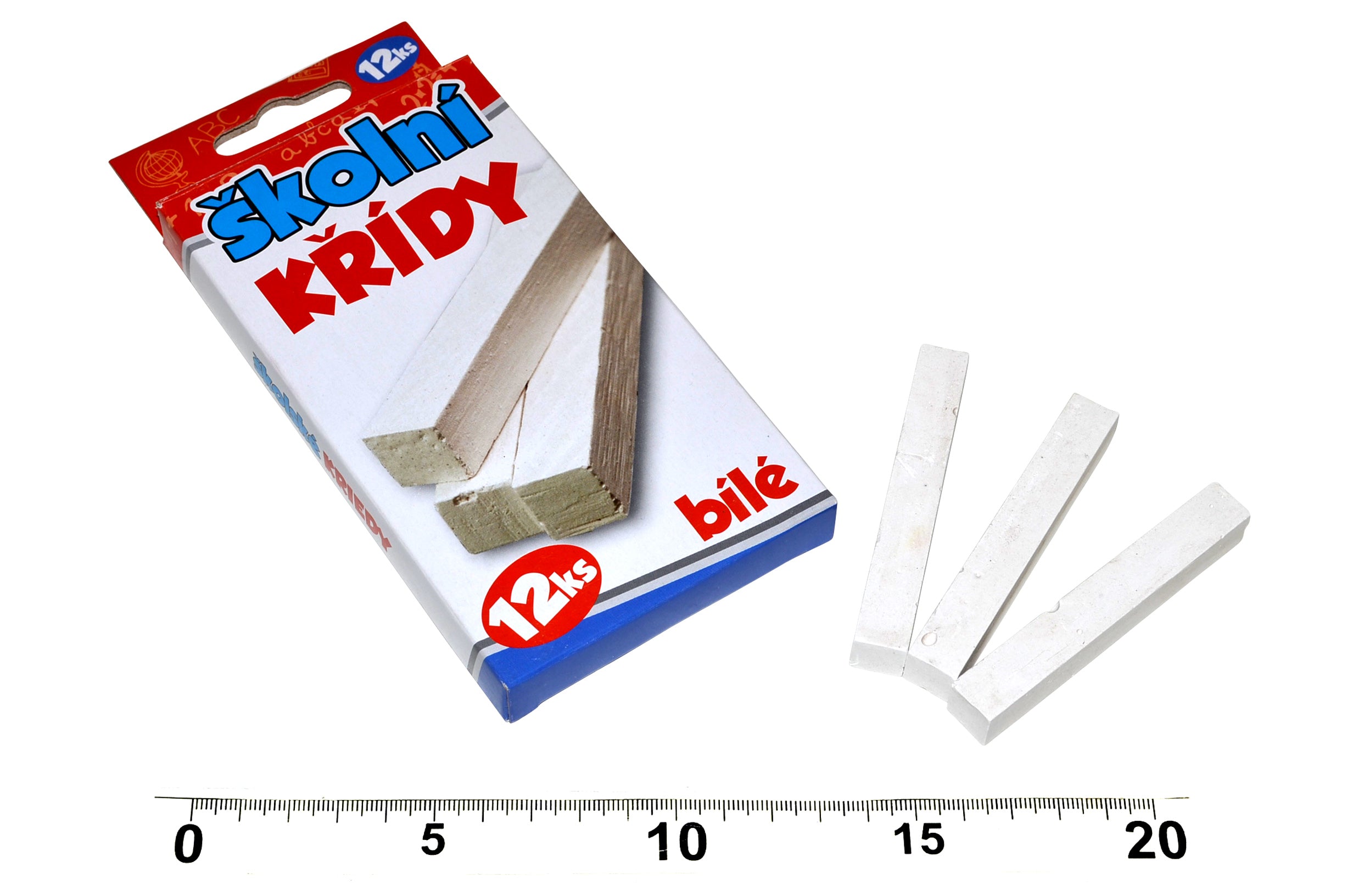 Schulkreiden Weiß 12 Stk
