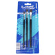 Set van 3 platte borstels, maat 81012