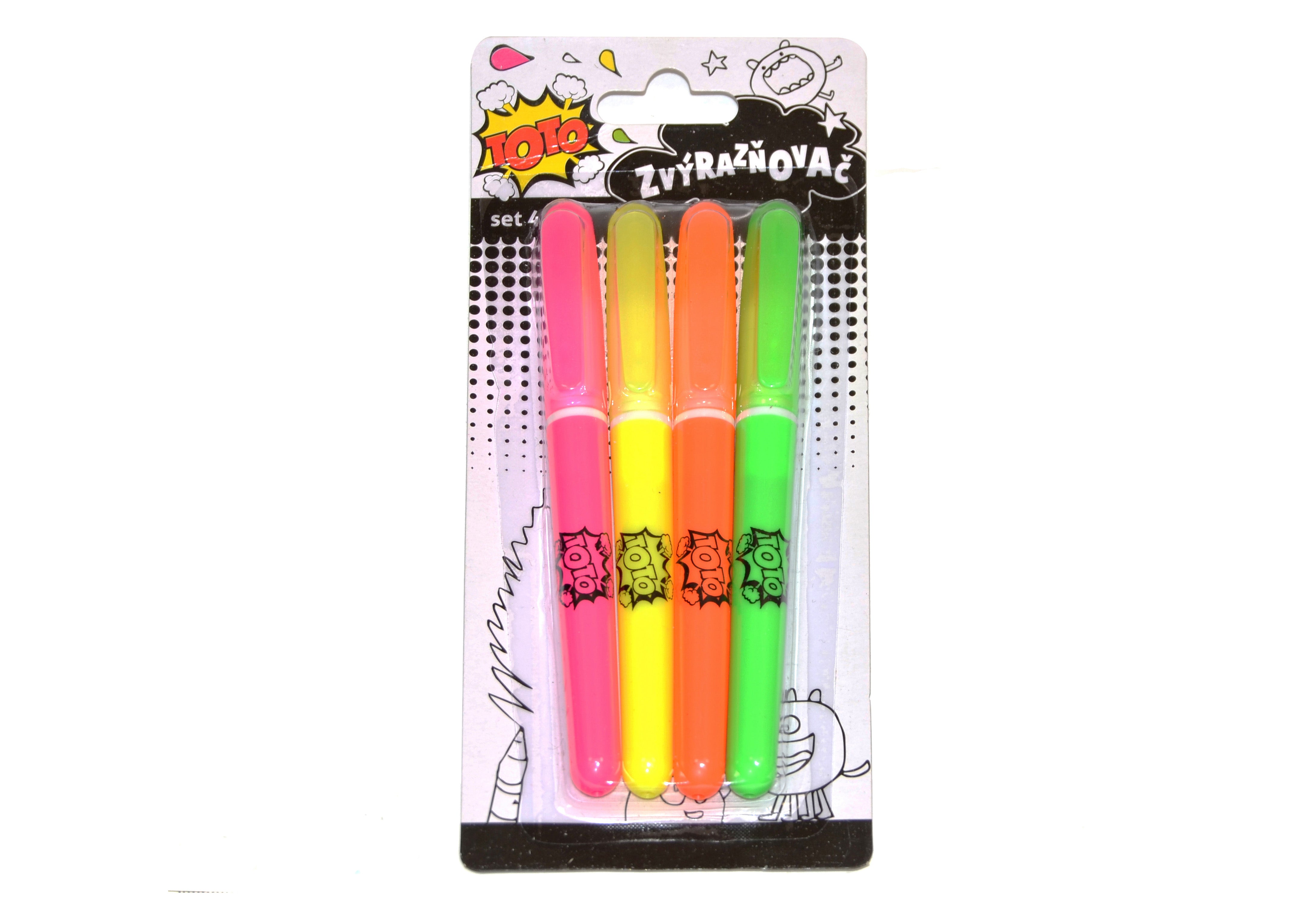 Ensemble de 4 surligneurs fluorescents