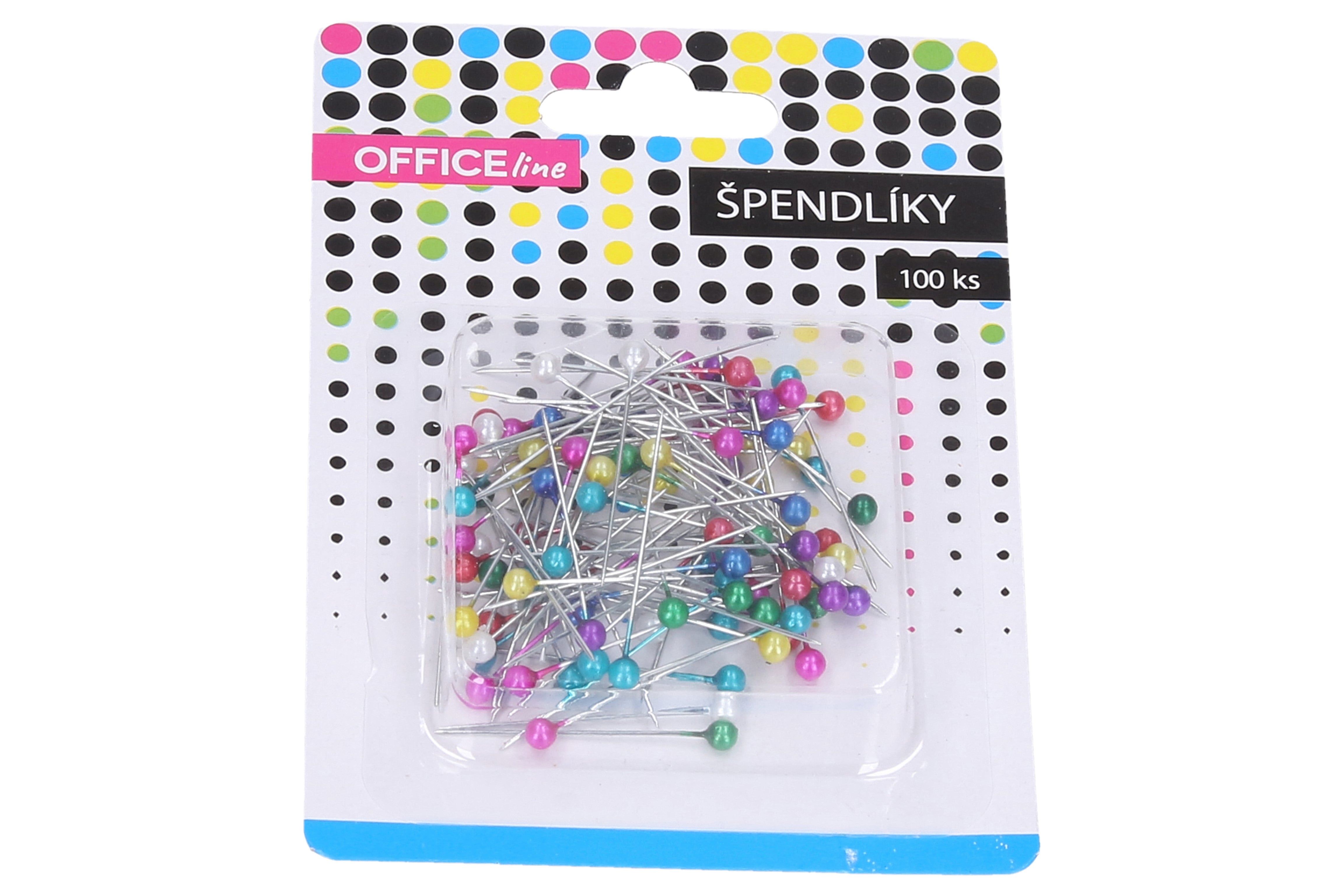 Épingle à tête colorée 100 pcs.