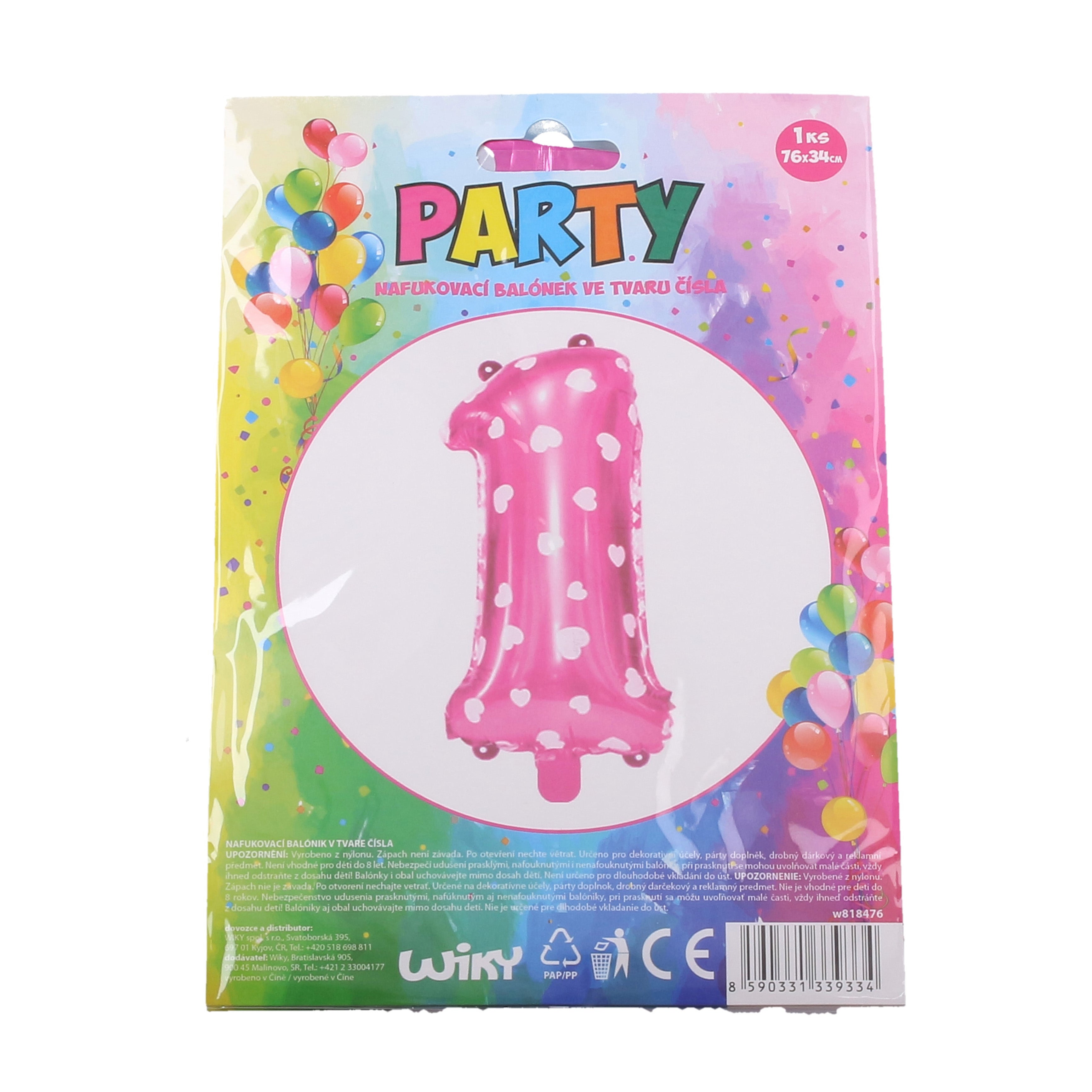 Opblaasbare Ballon - Nummer 1 Roze