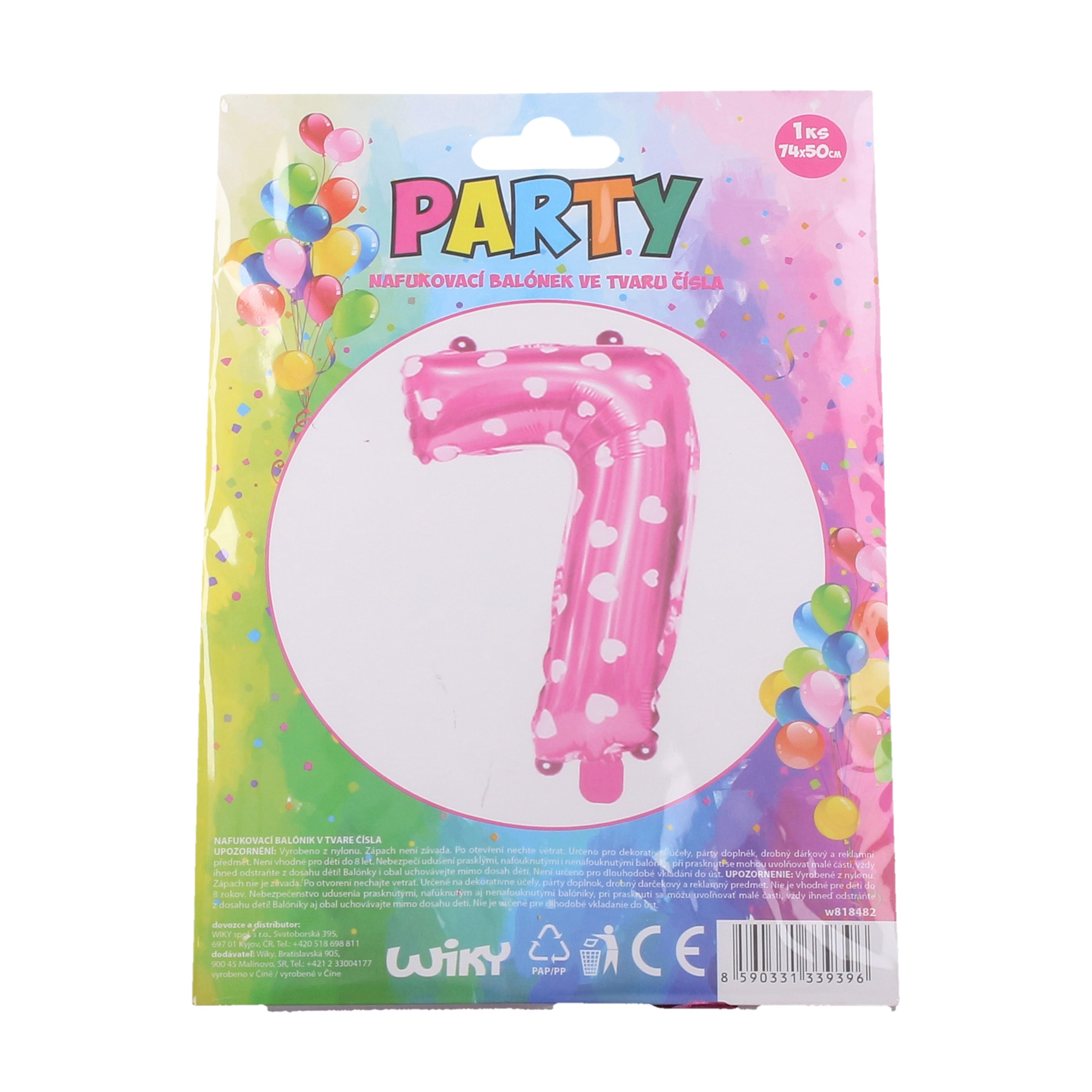 Balon Gonflabil - Numărul 7 Roz